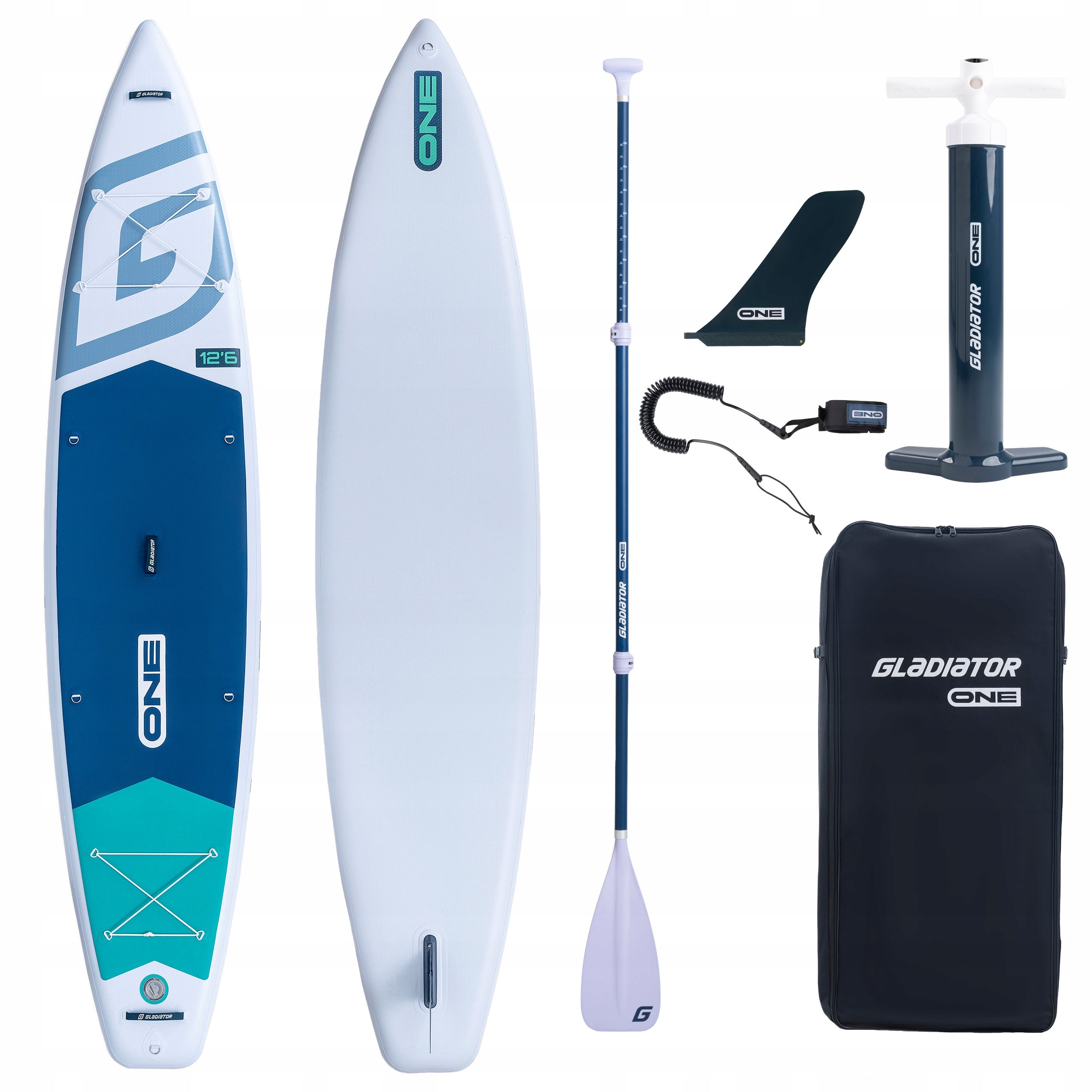 SUP Board Pumped Gladiator ONE 12'6 Touring White 2026