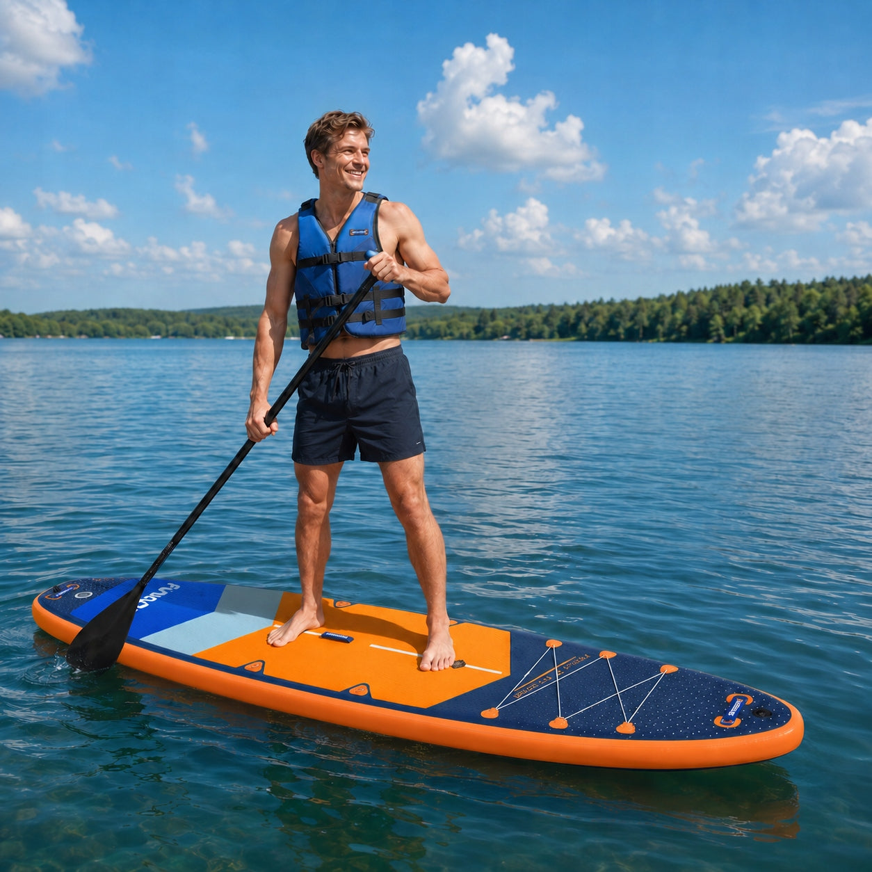 SUP Board for Swimming PUMPED STAND UP PADDLE with Seat 350cm 200kg Gender unisex product