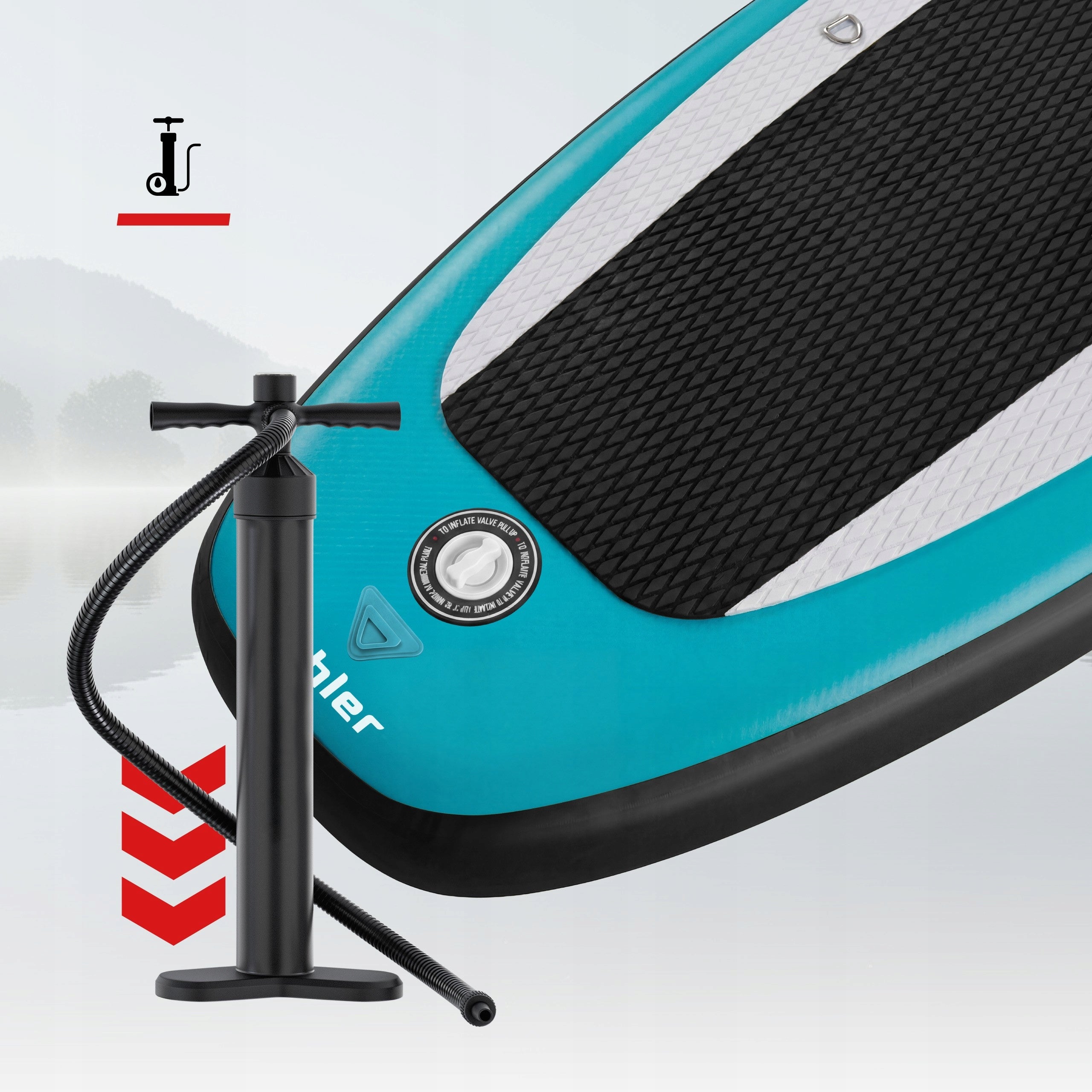 SUP PRO stand up paddle board pumped 350cm with paddle and seat 180KG Gender unisex product