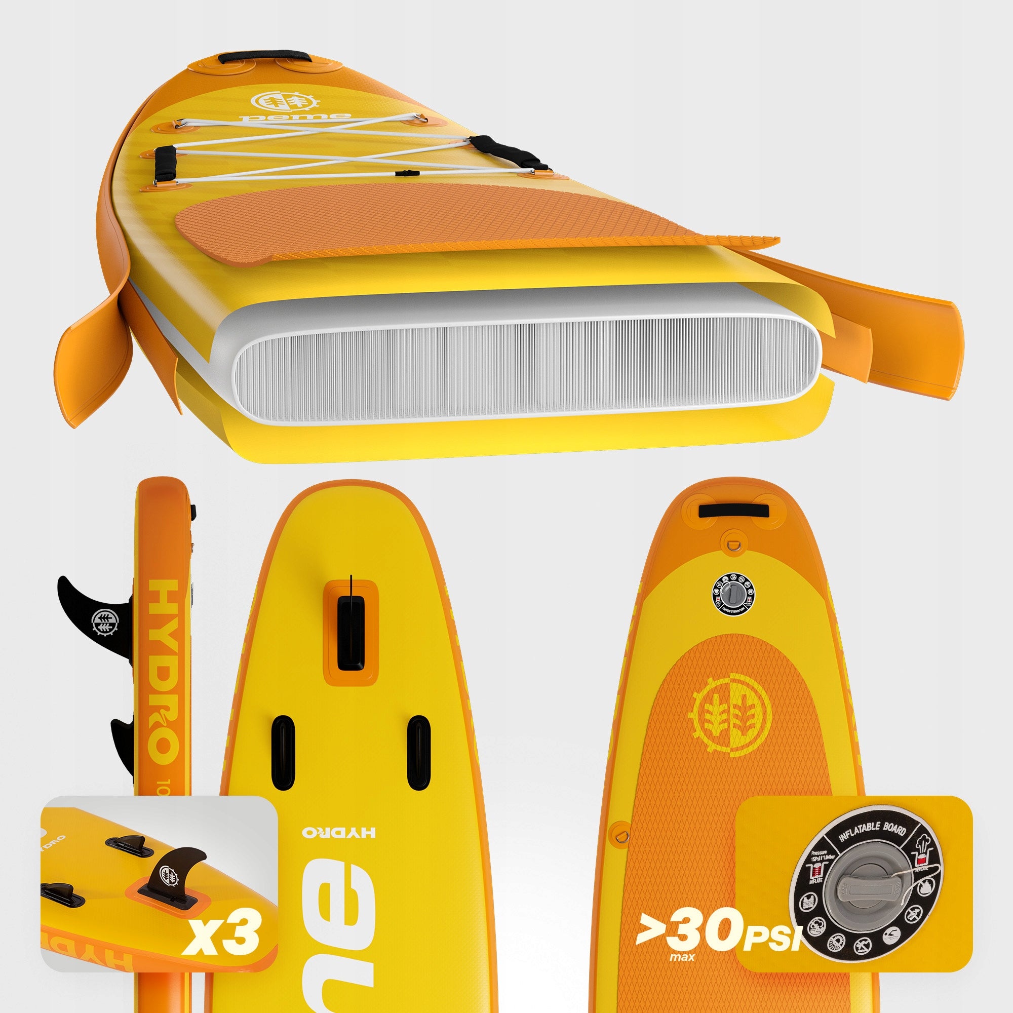 SUP Pumped Board For Swimming Inflatable 320 SET PADDLE Hydro Peme Manufacturer code 15612231