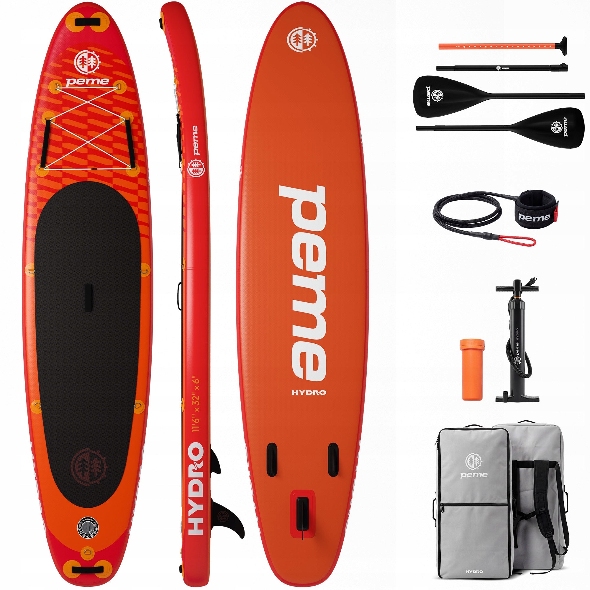 SUP Pumped Board For Swimming Inflatable 350 SET PADDLE Hydro Peme