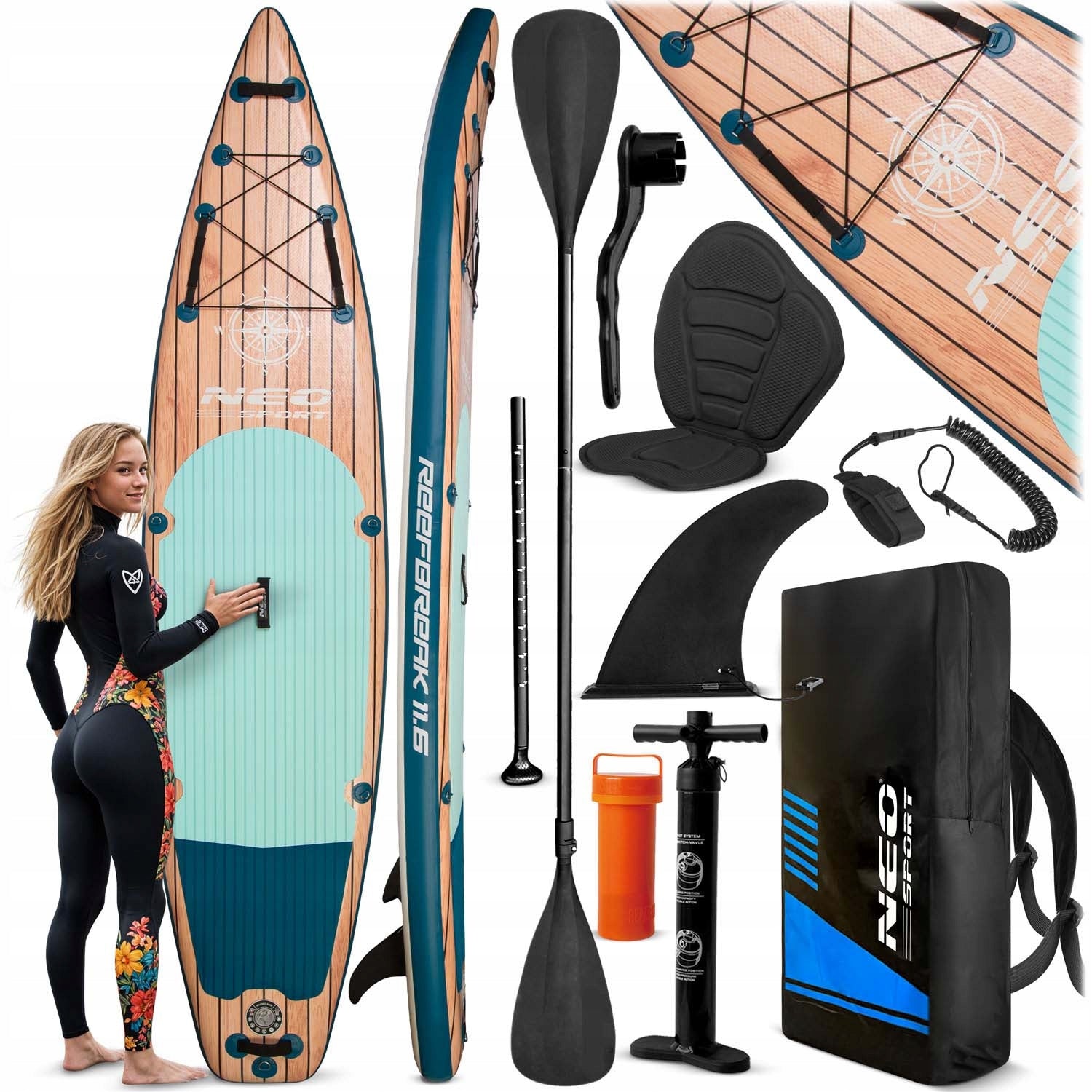 SUP Reefbreak Board 350 x 81 x 15 cm Neo-Sport 170304