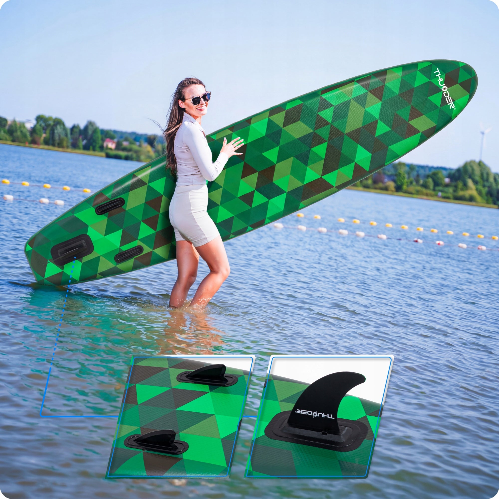 SUP board 350CM pumped with seat stand up paddle accessories Kind SUP board
