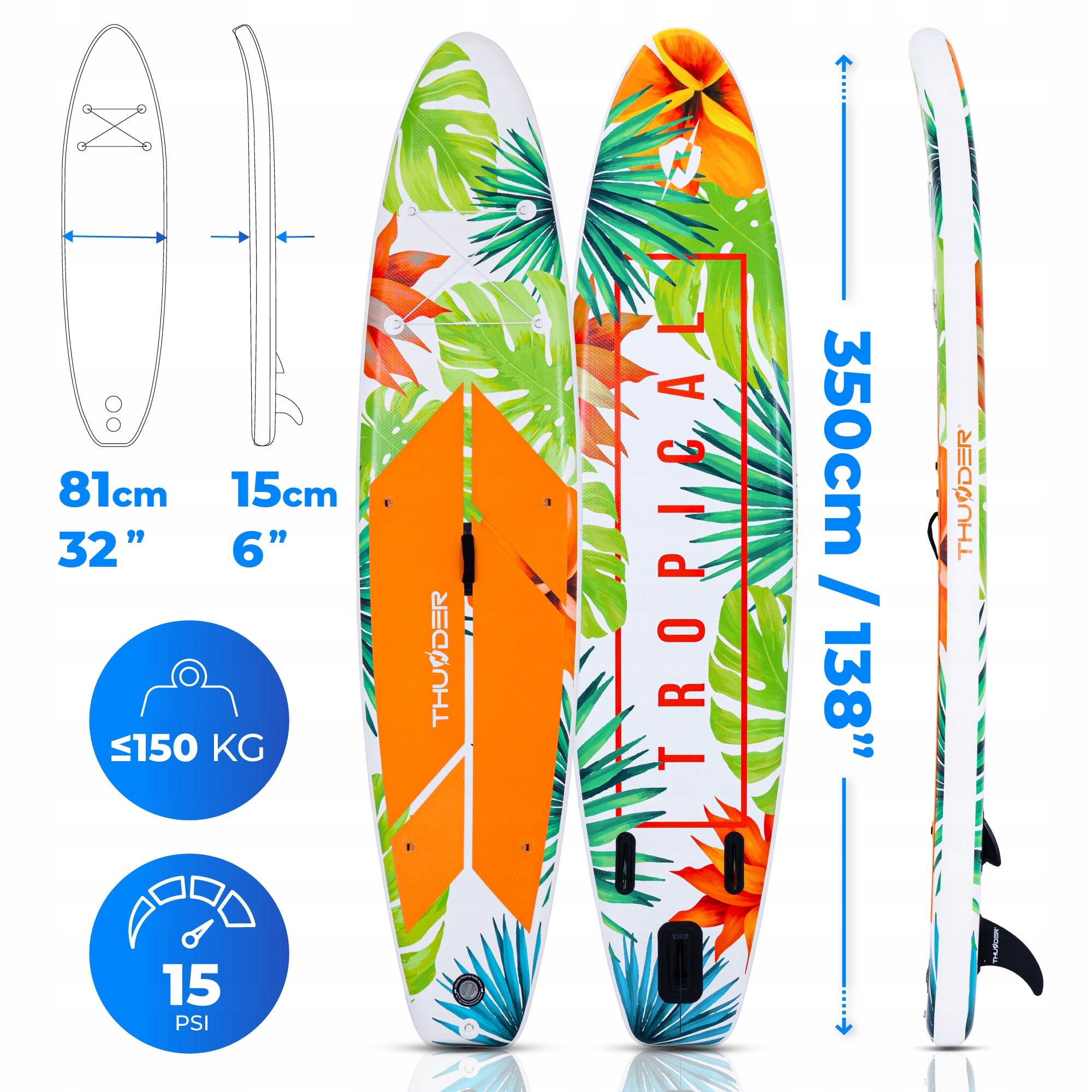 SUP board 350cm strong pumped for swimming stand up seat accessories Packaging status original