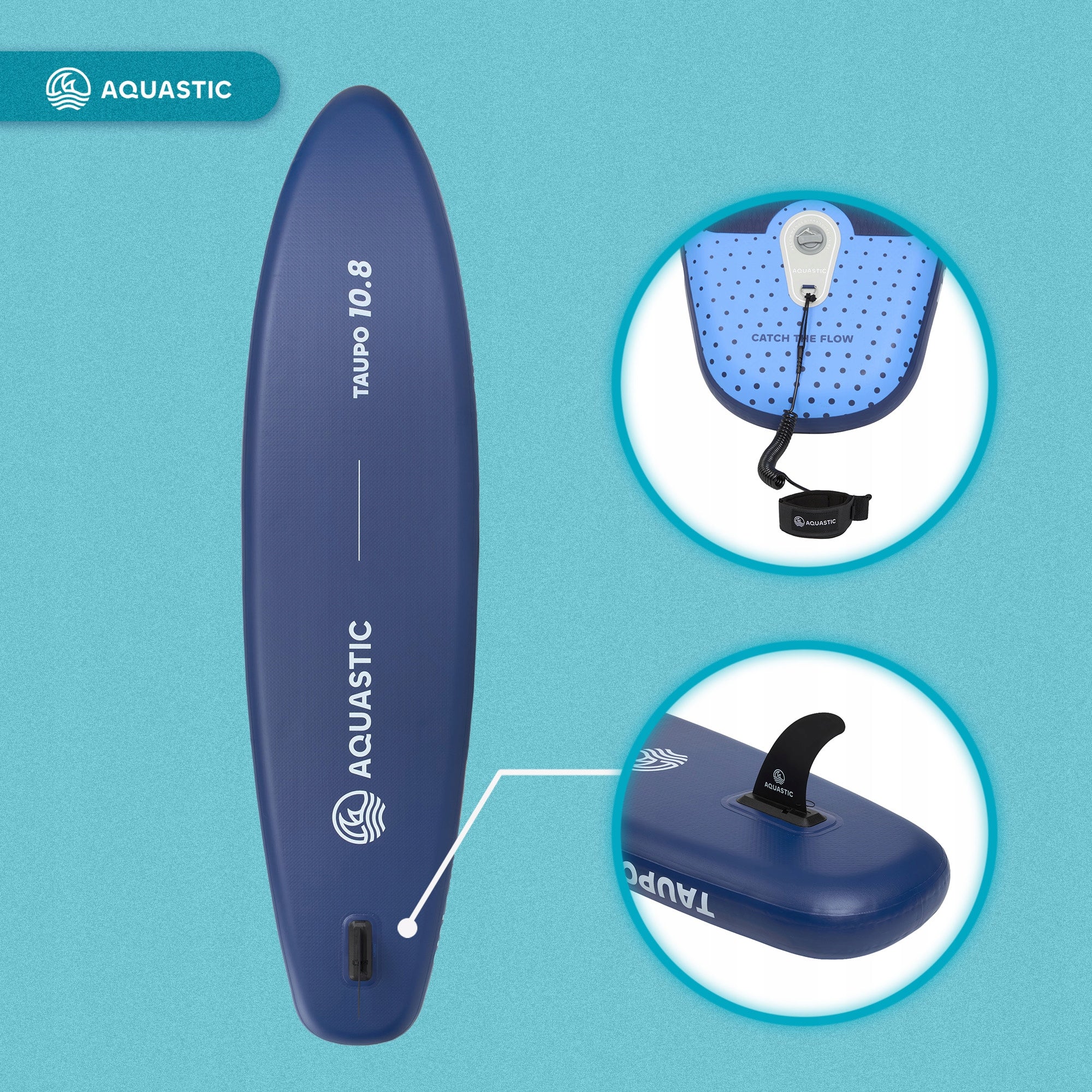 SUP board AQUASTIC Taupo 10'8" allround 325cm SWIMMING PUMPED SET Model Taupo 10'8" allround