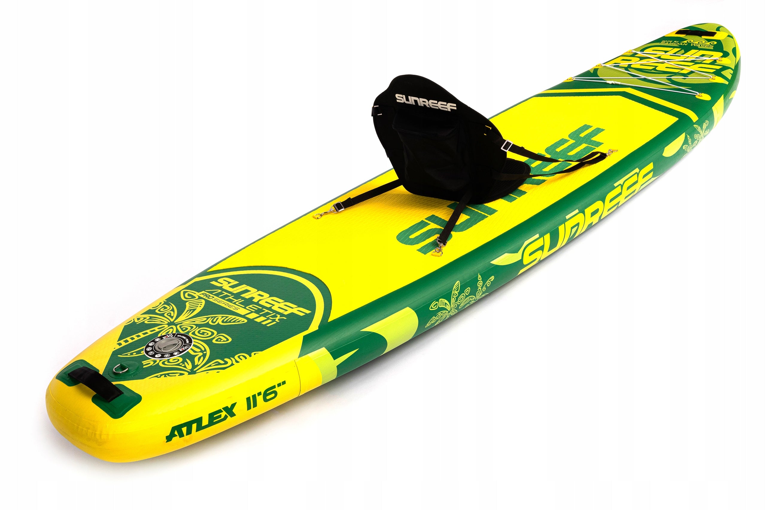 SUP board SUNREEF GREEN 350cm seat paddle pagaj pump Packaging status original