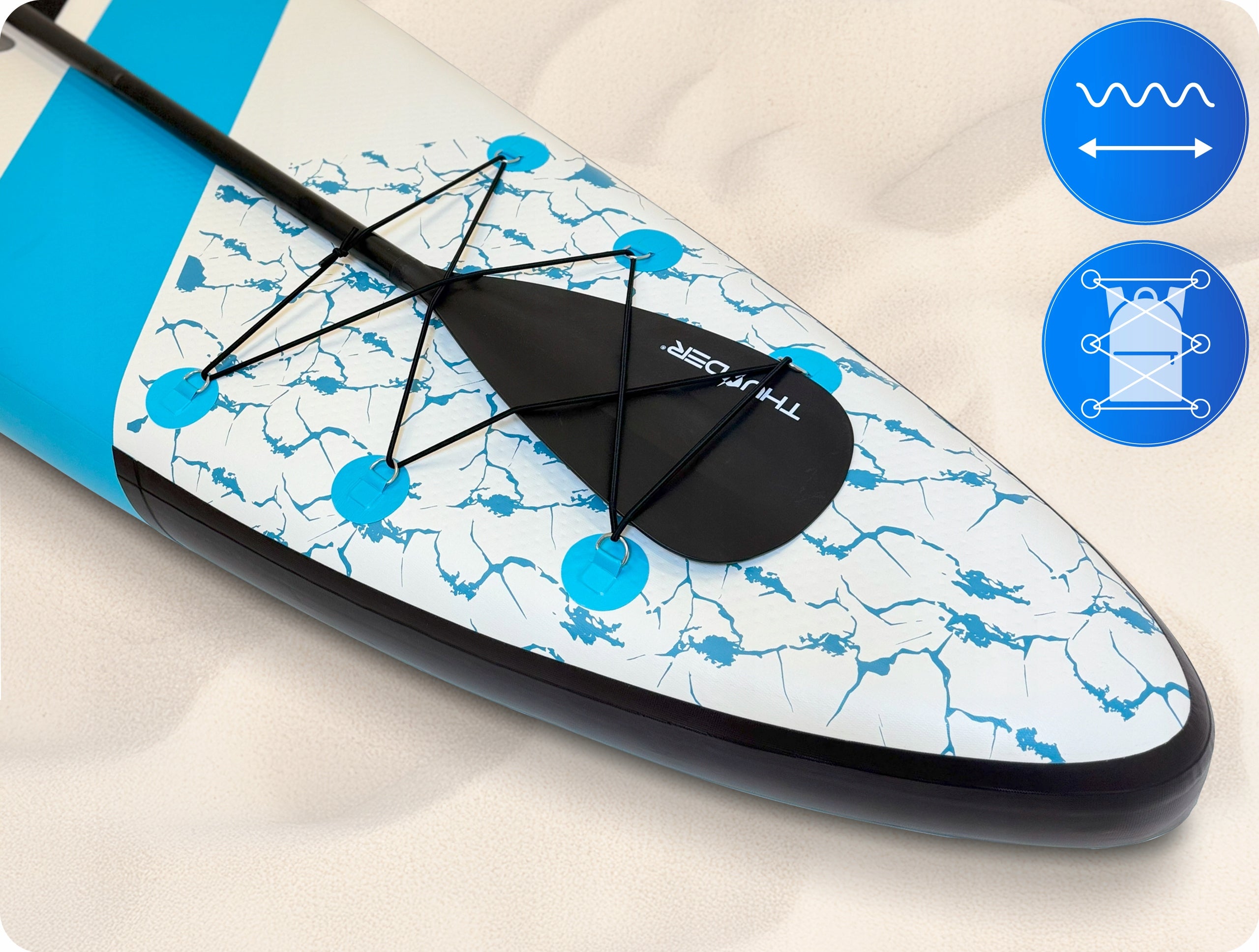 SUP board for swimming 320cm inflatable pumped with seat THUNDER Kind SUP board