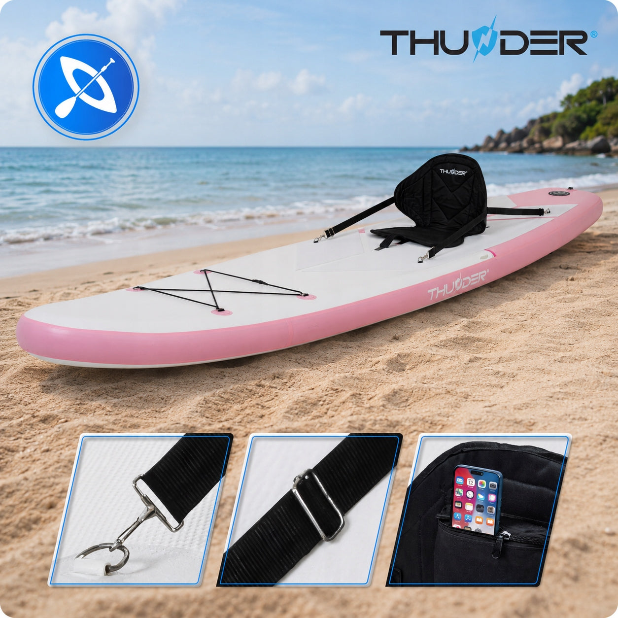 SUP board for swimming paddle board 350cm pumped set with paddle Thunder Product weight with unit packaging 13.55 kg