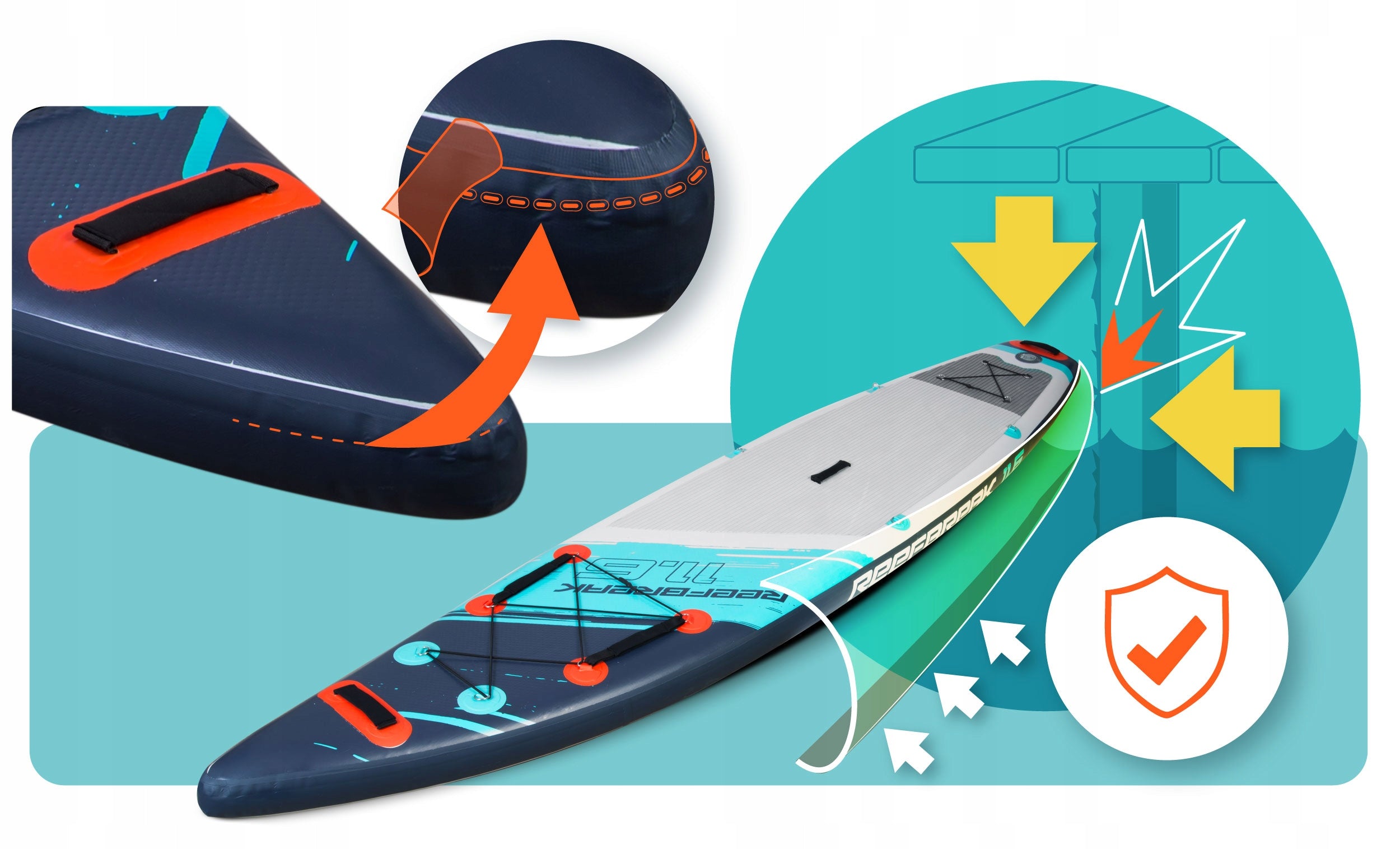 SUP board for swimming pumped STAND UP PADDLE 350cm RF ACCESSORIES Kind SUP board