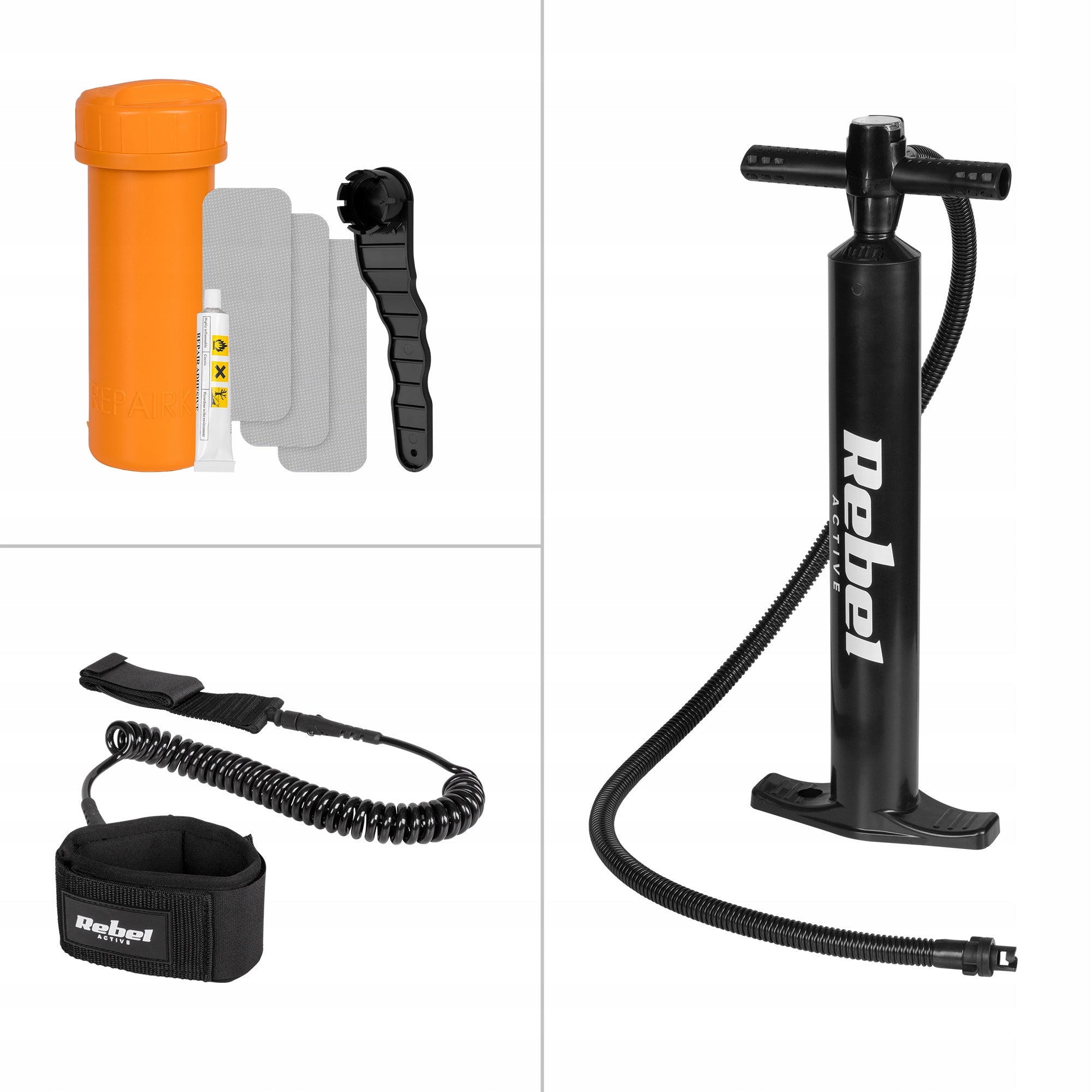 SUP board pumped for swimming 244 cm paddle Rebel set pump backpack Length 244 cm
