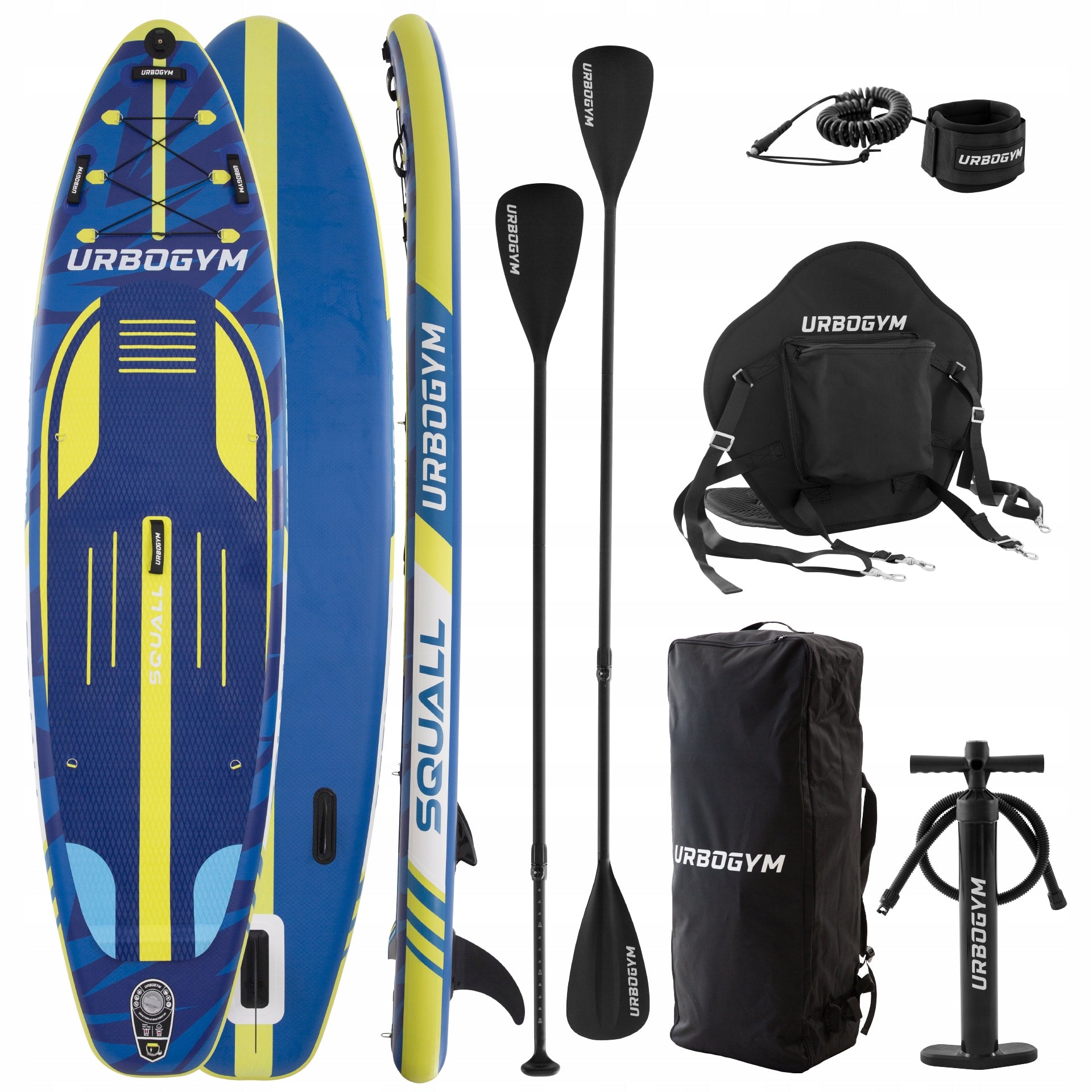 SUP board pumped for swimming paddle board 320cm seat URBOGYM Squall