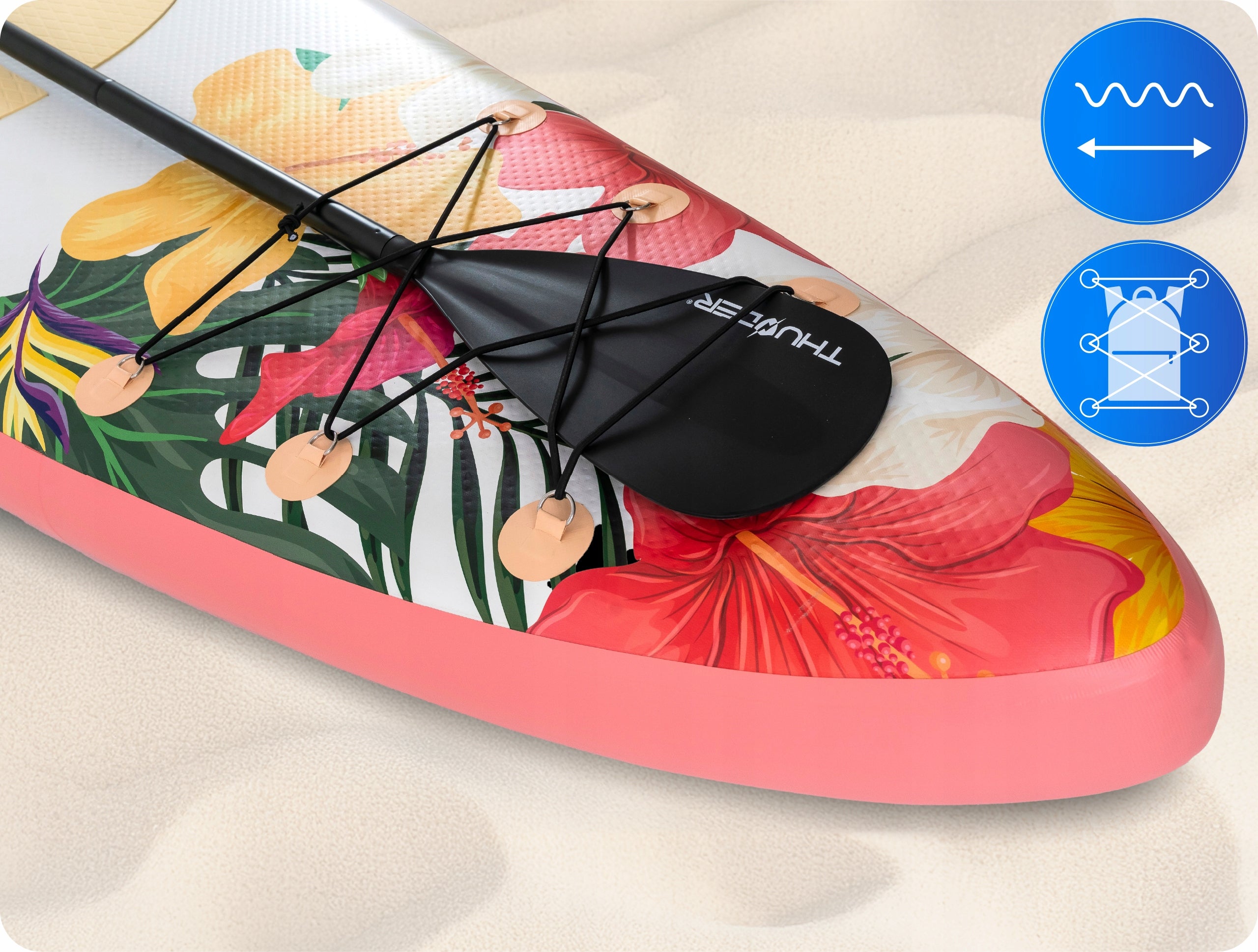 SUP board pumped for swimming paddle board 320cm with seat THUNDER Gender not applicable