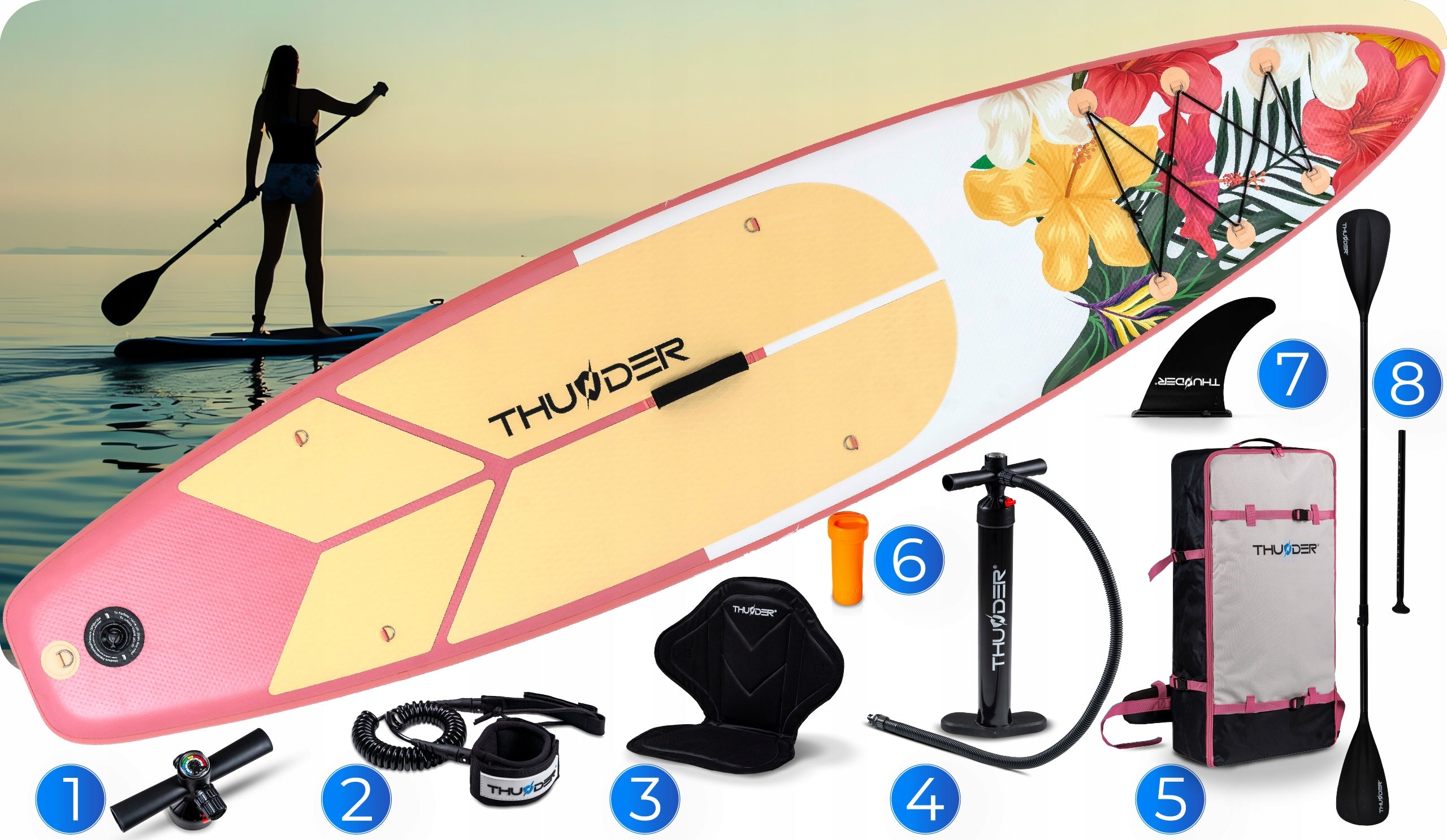 SUP board pumped for swimming paddle board 320cm with seat THUNDER Manufacturer code VIOSA