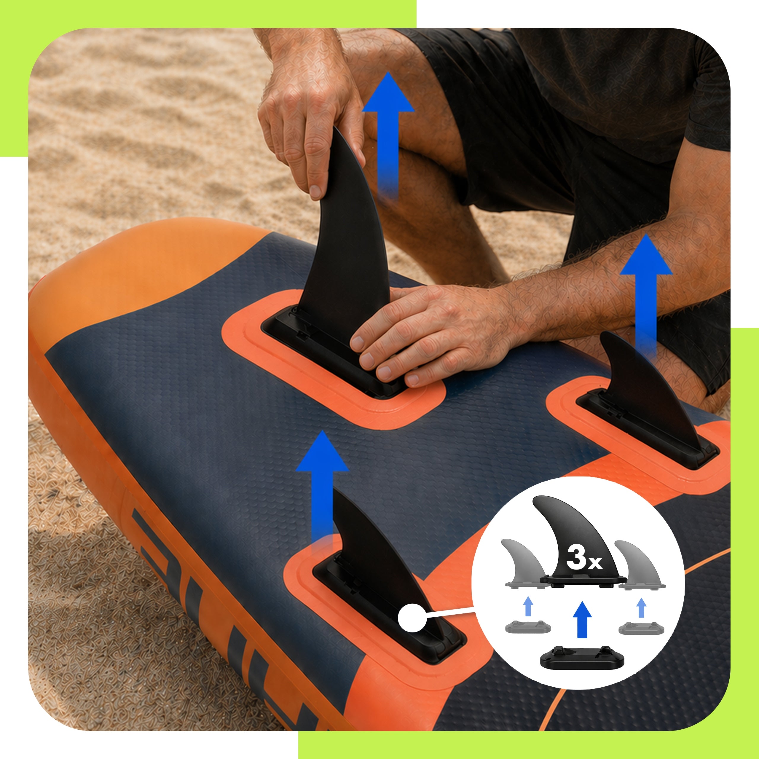 SUP board pumped for swimming paddle board 350cm GoPro URBOGYM Hypercane Product weight with unit packaging 14 kg