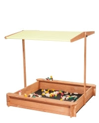 SUPER GIFT SOLID wooden sandbox adjustable VISOR + BOTTOM + BENCHES Product width 120 cm