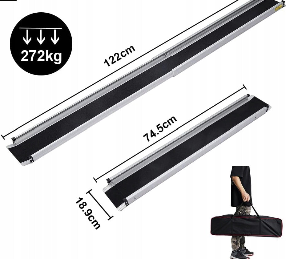 SUPER TELESCOPIC THRESHOLD RAMP 75-122 CM 270KG TROLLEYS STAIRS OBSTACLES THE MOST Manufacturer code 754 S