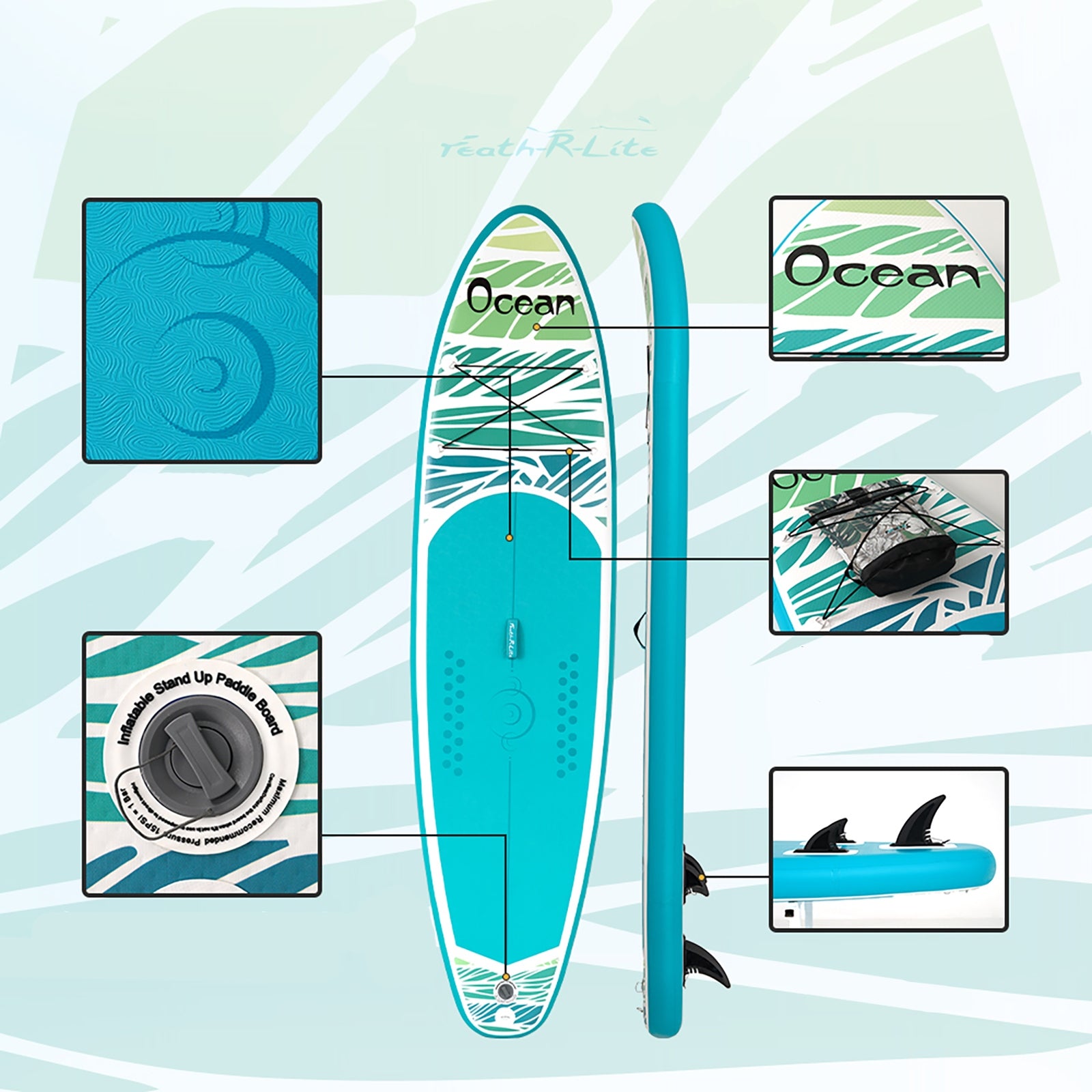 SUPFR03F SUP Board for Swimming Stand Up Paddleboard Set 335cm 165KG PL Model SUPFR03F