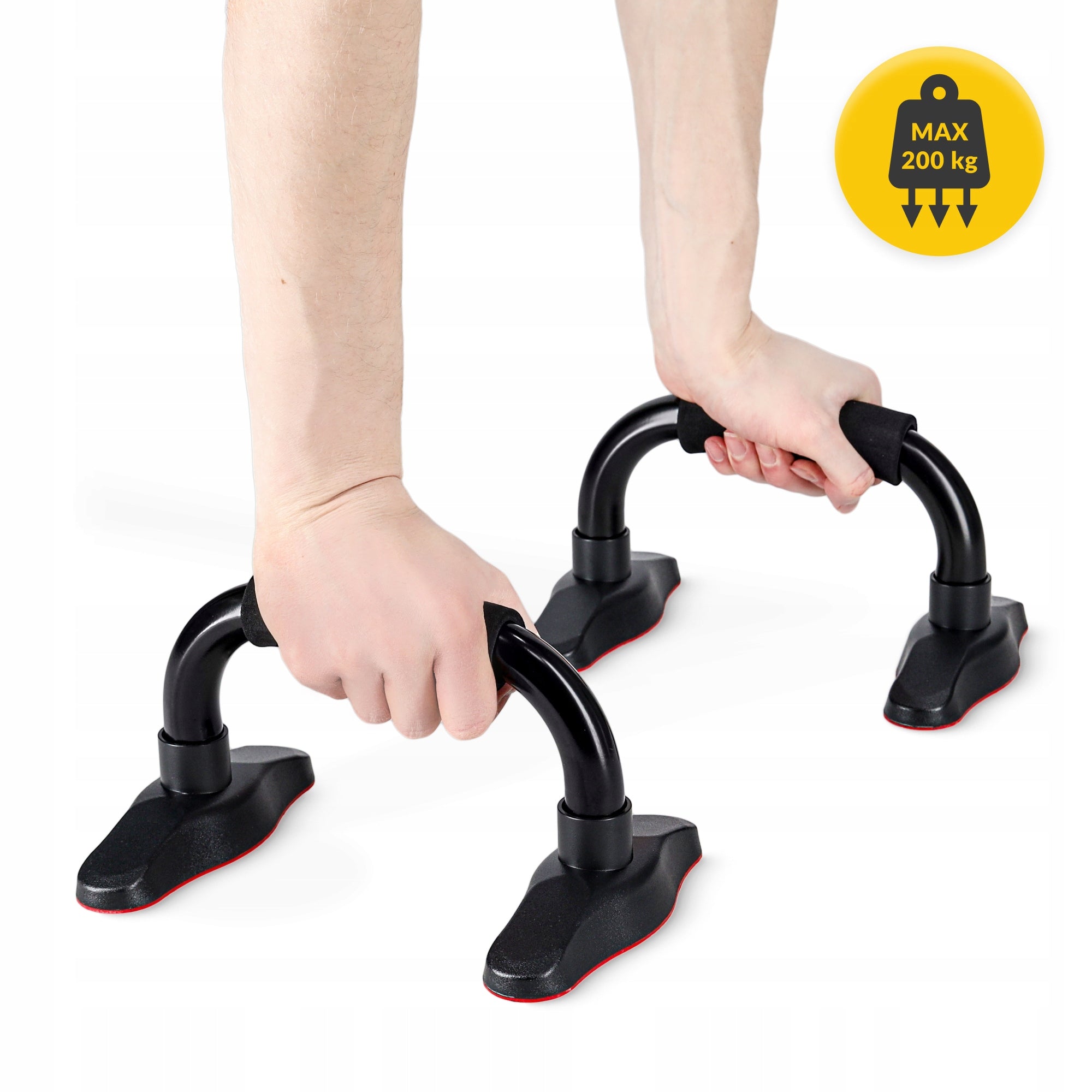 SUPPORTS PUSH-UP HANDLES TRAINING AT HOME AND GYM STEEL PARALLETS 2PCS. Model Push Ups