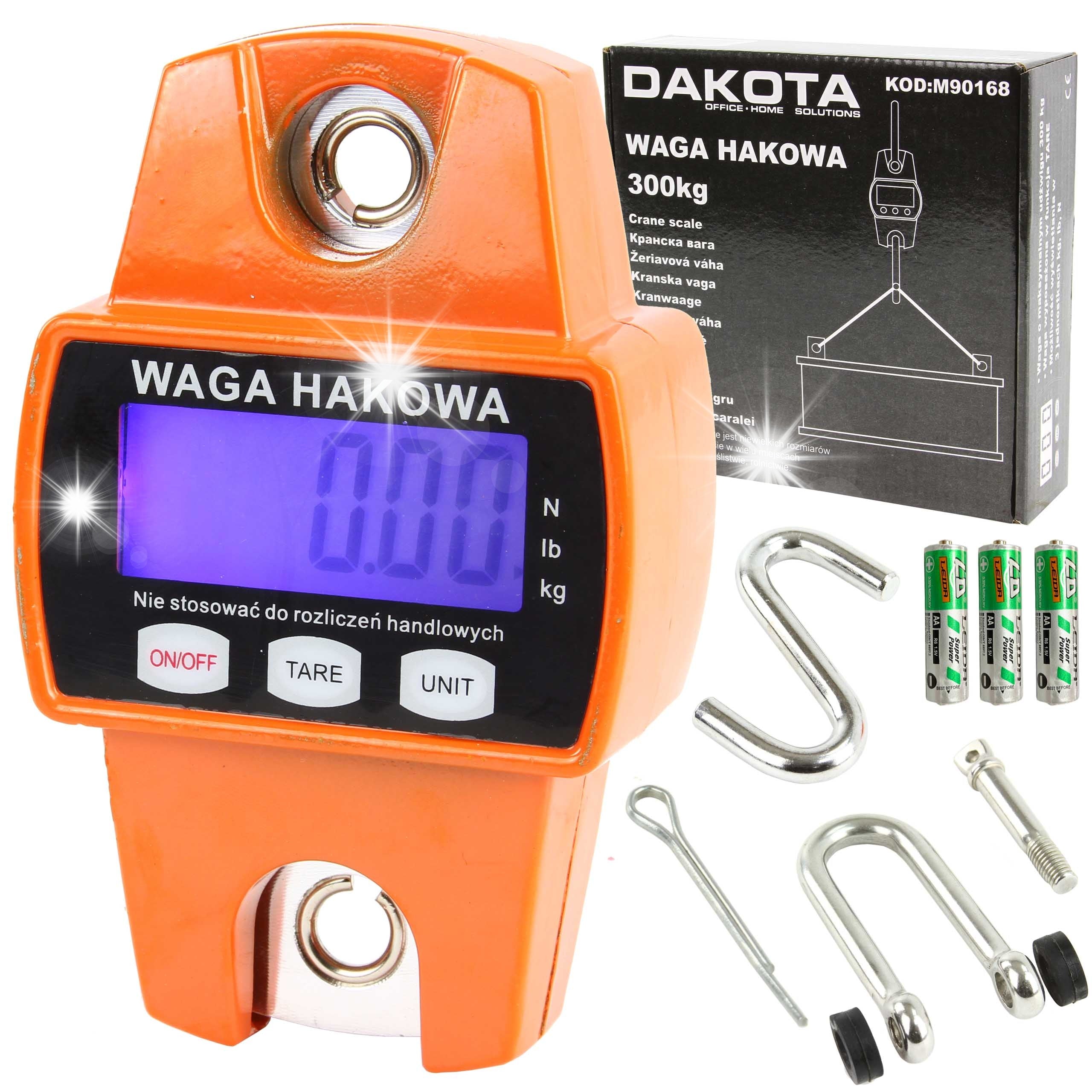 SUSPENDED ELECTRONIC HOOK SCALE 300KG INDUSTRIAL ACCURATE M90168