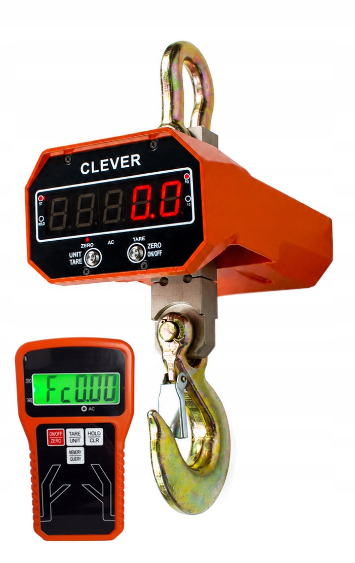 SUSPENDED HANGING CRANE HOOK SCALE 5000kg 5T REMOTE CONTROL WITH DISPLAY
