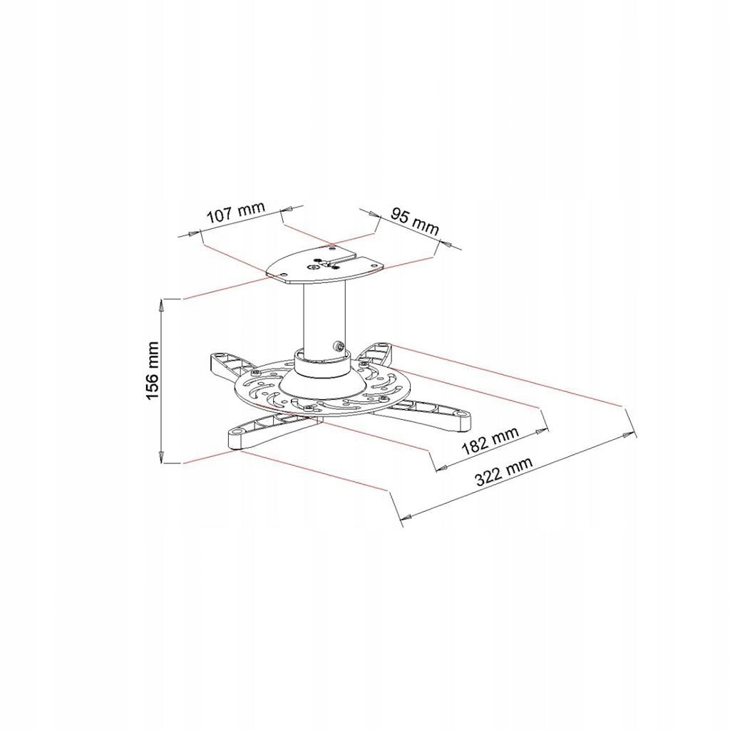 SUSPENDED HOLDER 16cm FOR PROJECTOR P-101S EAN (GTIN) 5907078658926