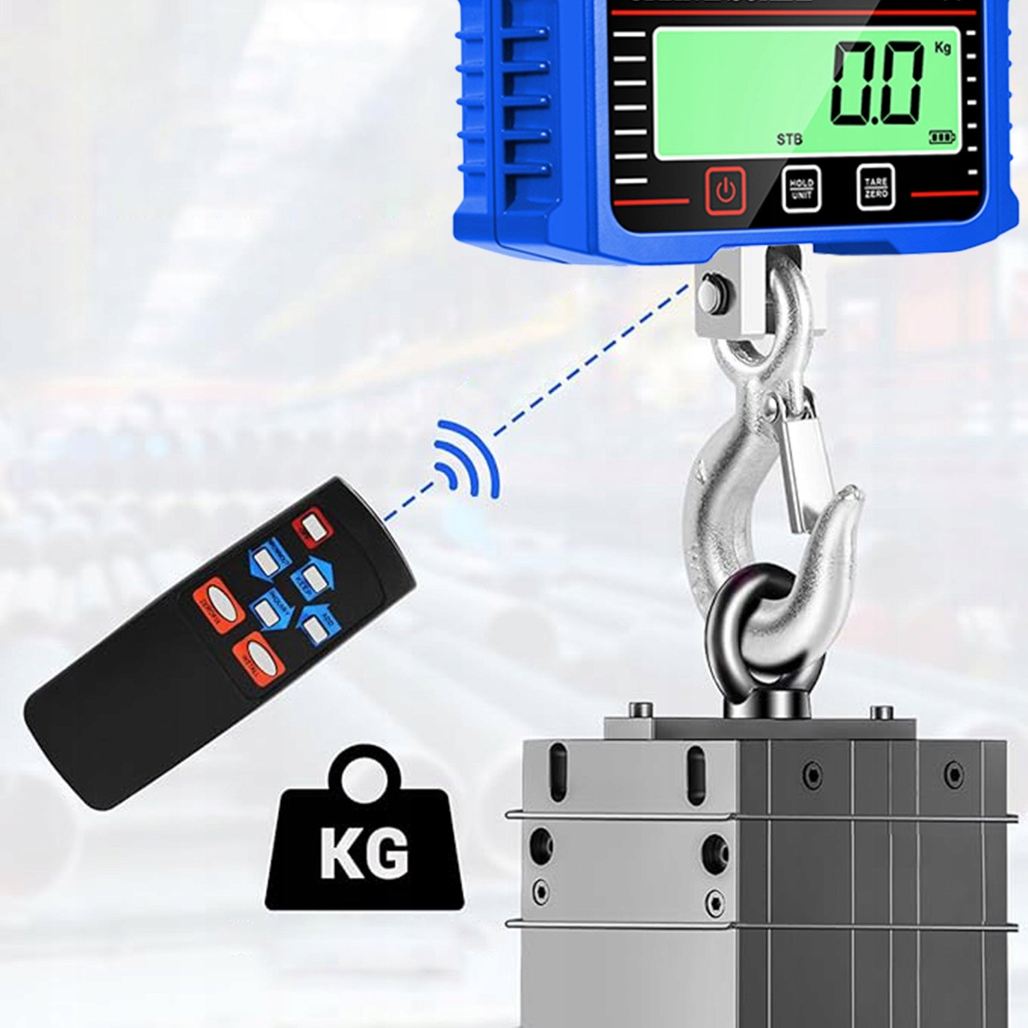 SUSPENDED HOOK SCALE 2000KG Digital Scale, LCD Scale Manufacturer code vbffr555