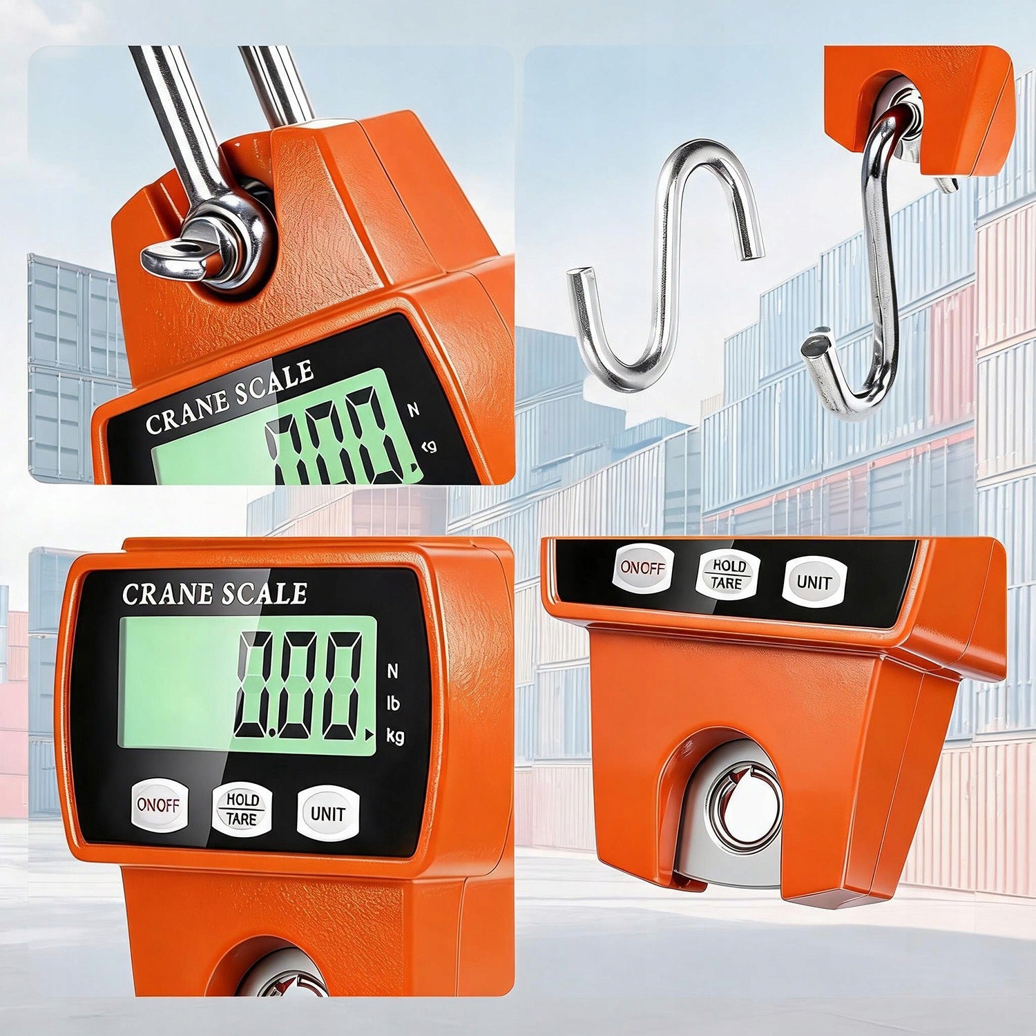 SUSPENDED WEIGHT 300 KG HOOK ELECTRONIC CRANE LCD FOR PALLETS AND BAGS Manufacturer code FJNFGJURDGA