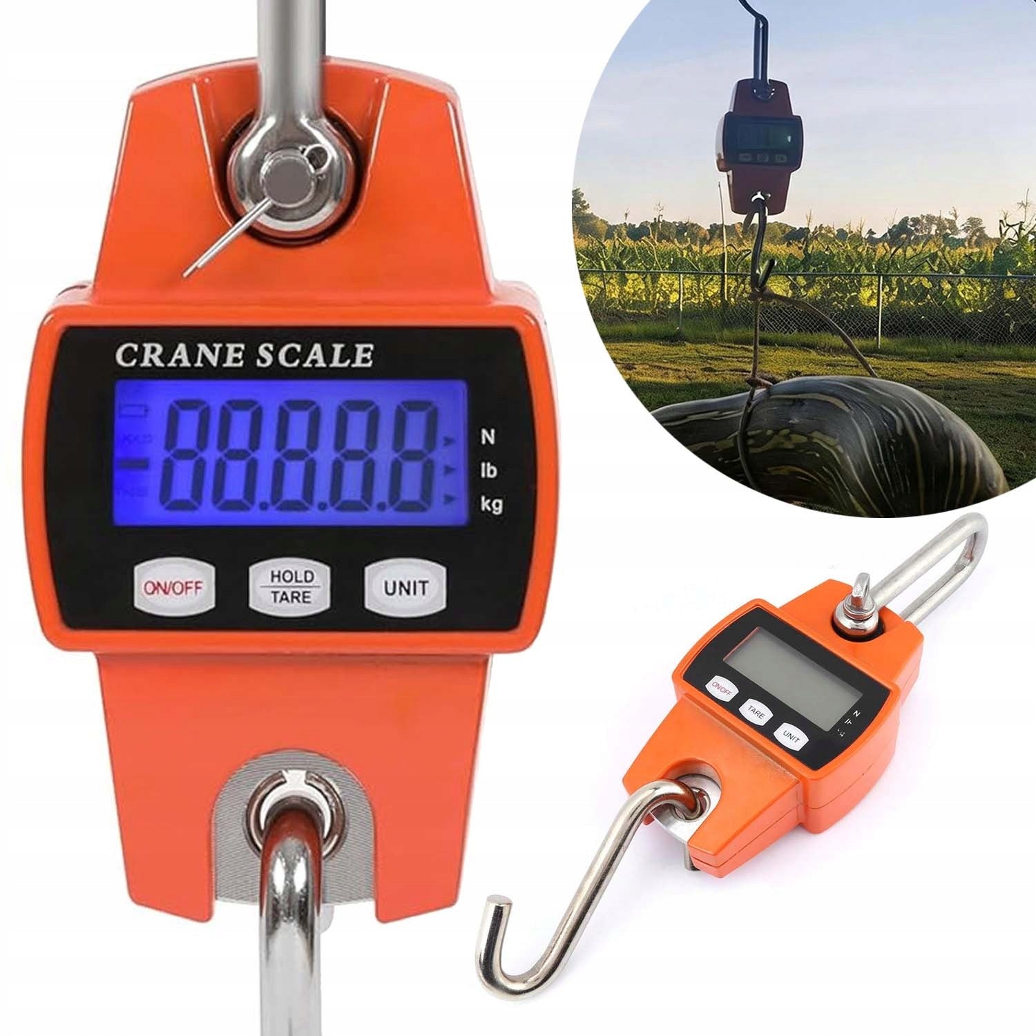 SUSPENDED WEIGHT 300 KG HOOK ELECTRONIC CRANE LCD FOR PALLETS AND BAGS
