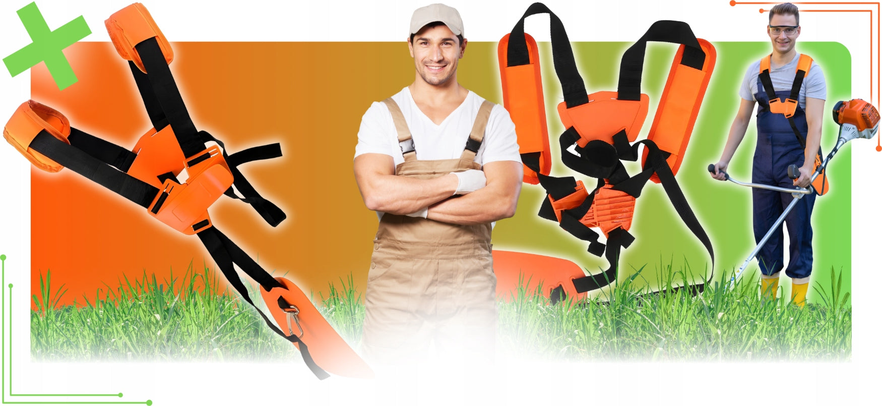 SUSPENDERS FOR COMBUSTION SCYTHE TRIMMER CARRIER BELTS HARNESS ADJUSTABLE COMFORTABLE Packaging status original