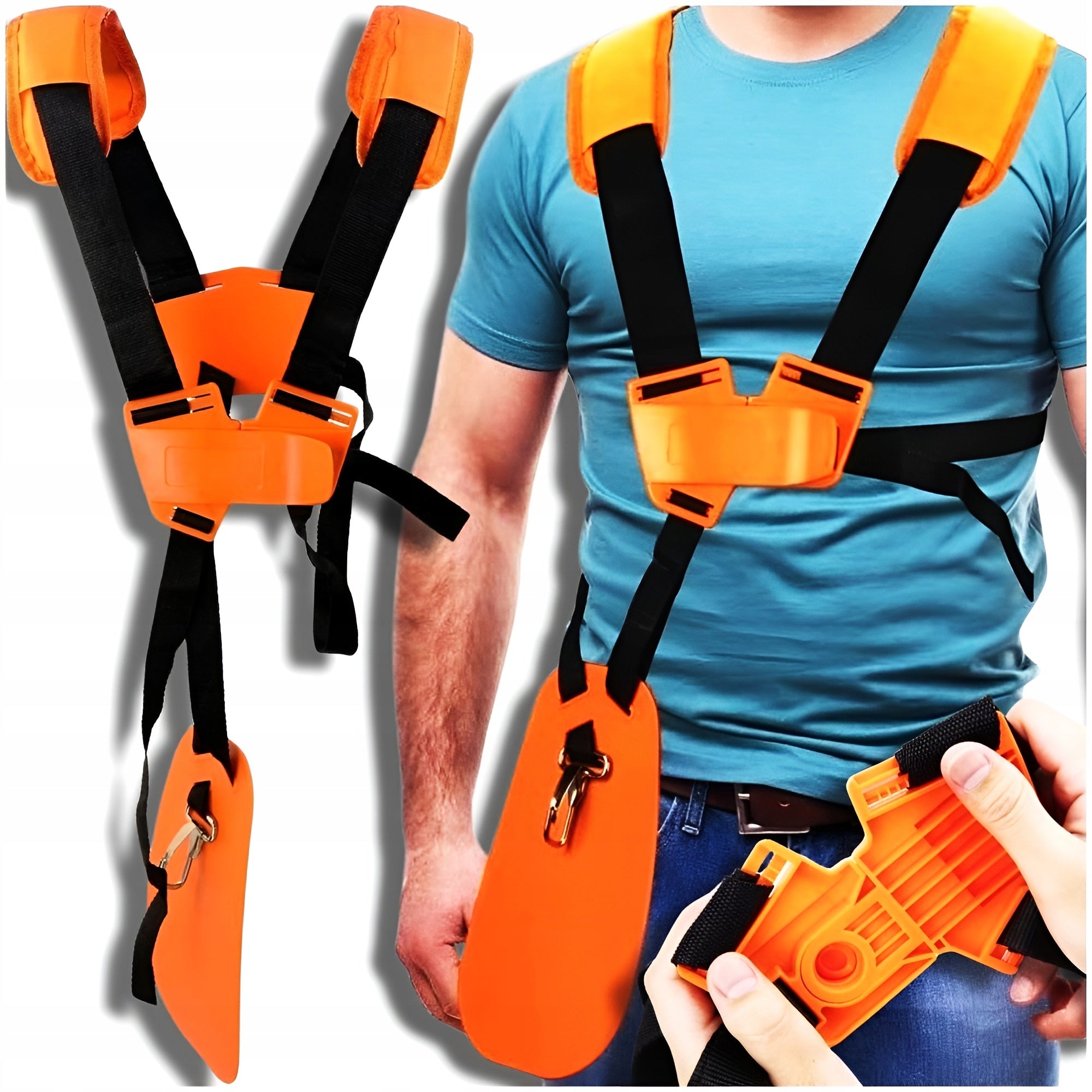SUSPENDERS FOR COMBUSTION SCYTHE TRIMMER CARRIER BELTS HARNESS ADJUSTABLE COMFORTABLE