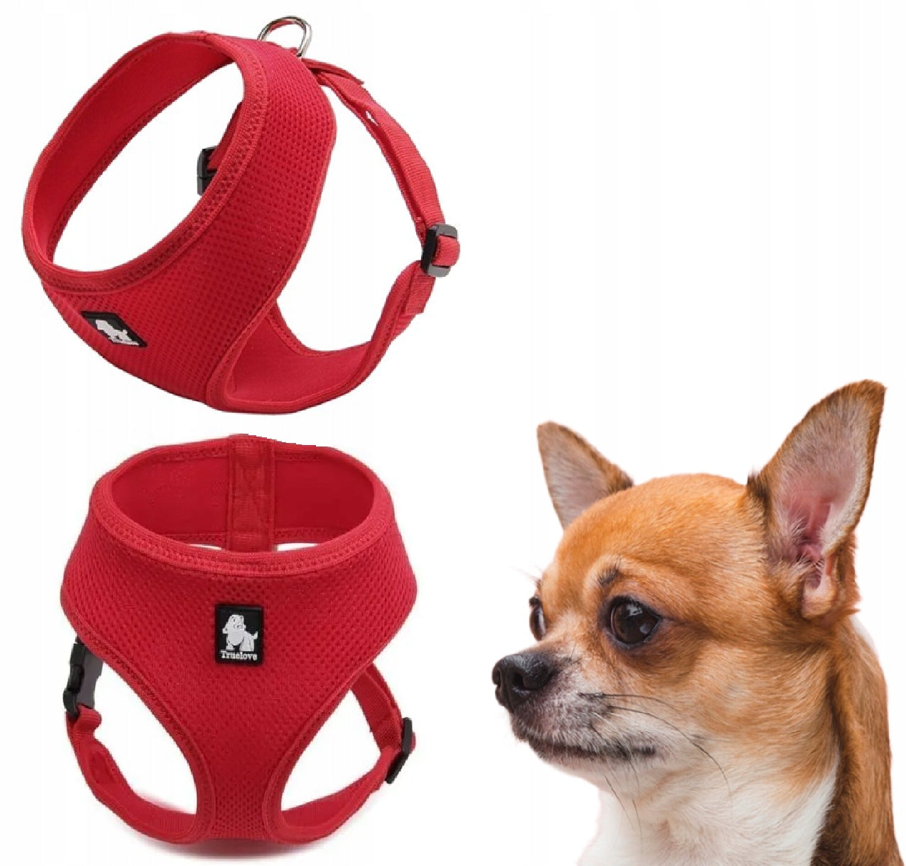 SUSPENDERS FOR SMALL DOG CAT PRESSURE-FREE LIGHT TRUELOVE PUPPY RED XS