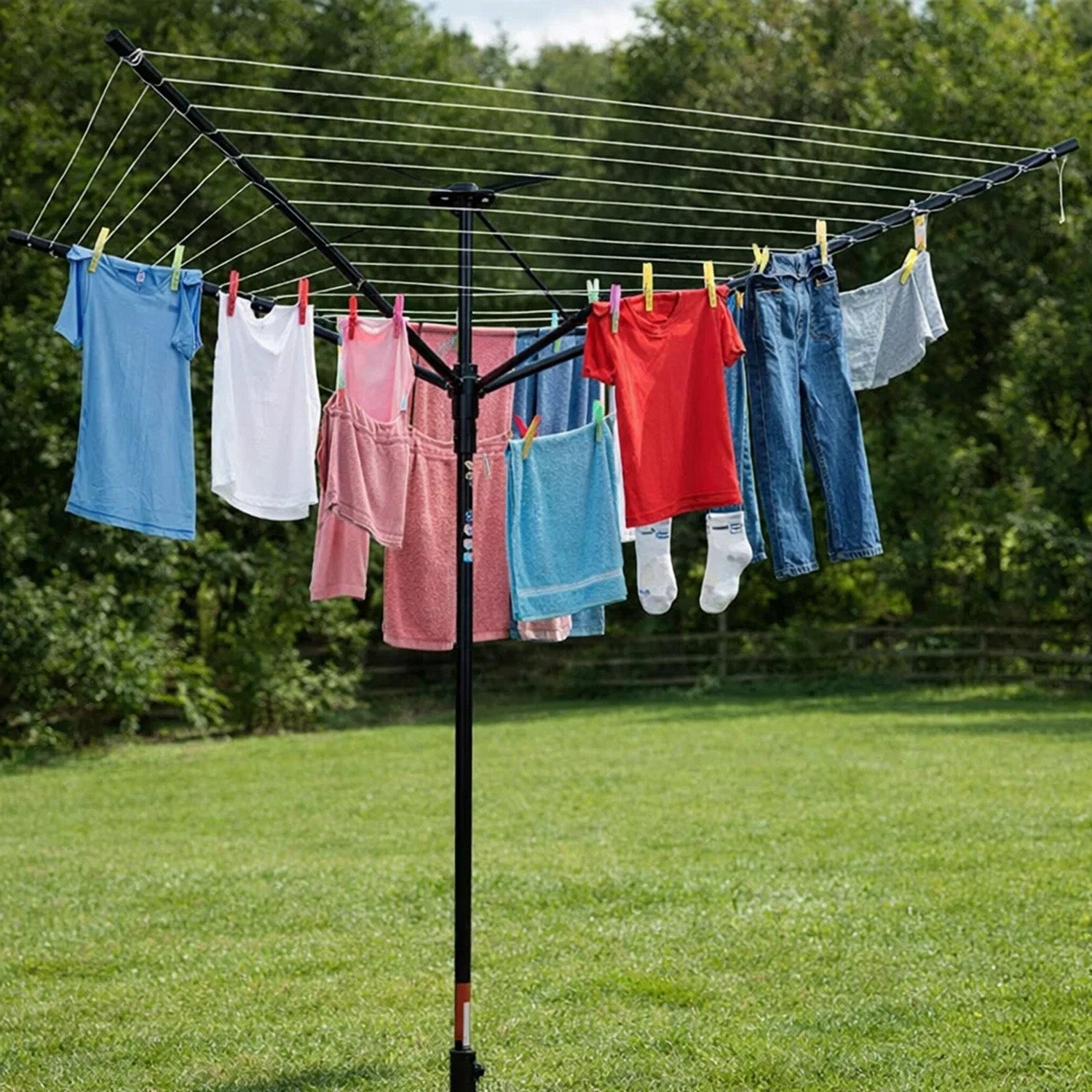 SUSZARKA NA PRANIE OGRODOWA 50M OBROTOWA ZEWNĘTRZNA XXL 4 RAMIONA TANIO Additional information Foldable