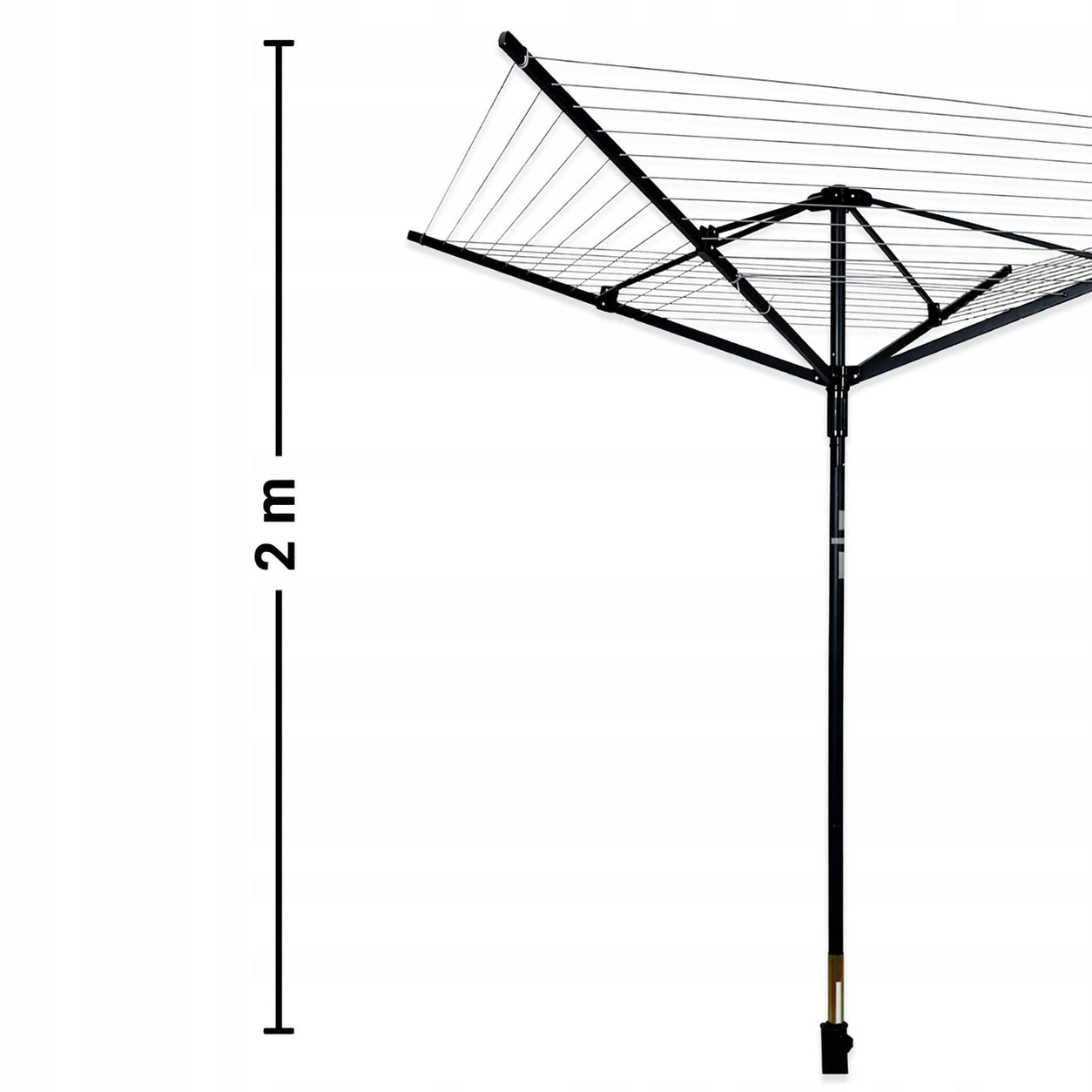 SUSZARKA NA PRANIE OGRODOWA 50M OBROTOWA ZEWNĘTRZNA XXL 4 RAMIONA TANIO Unfolded width 180 cm