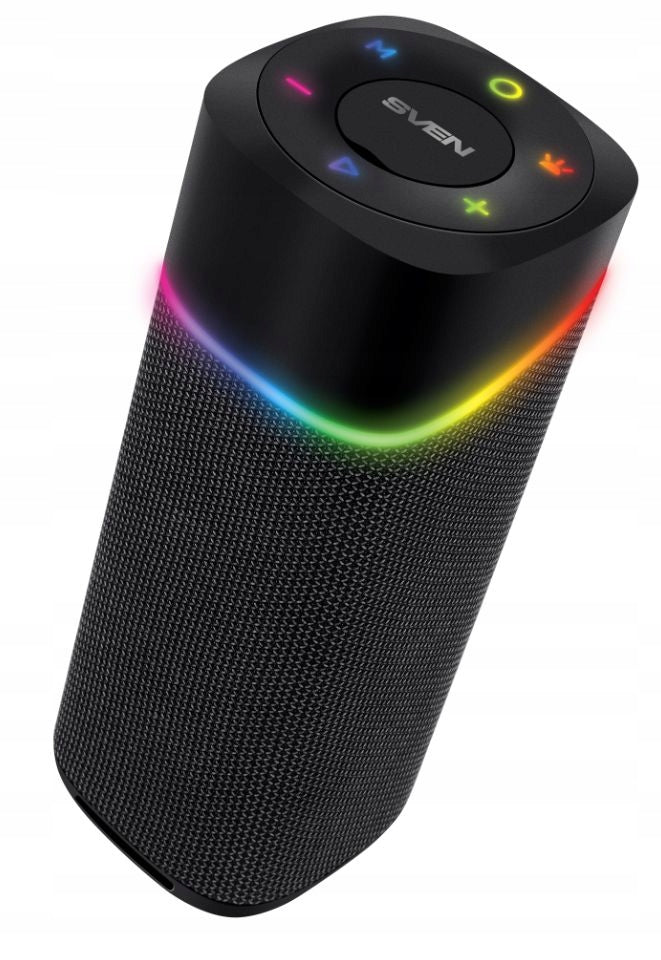 SVEN PS-155 Wireless Bluetooth Speaker, Portable, FM Radio, USB, LED