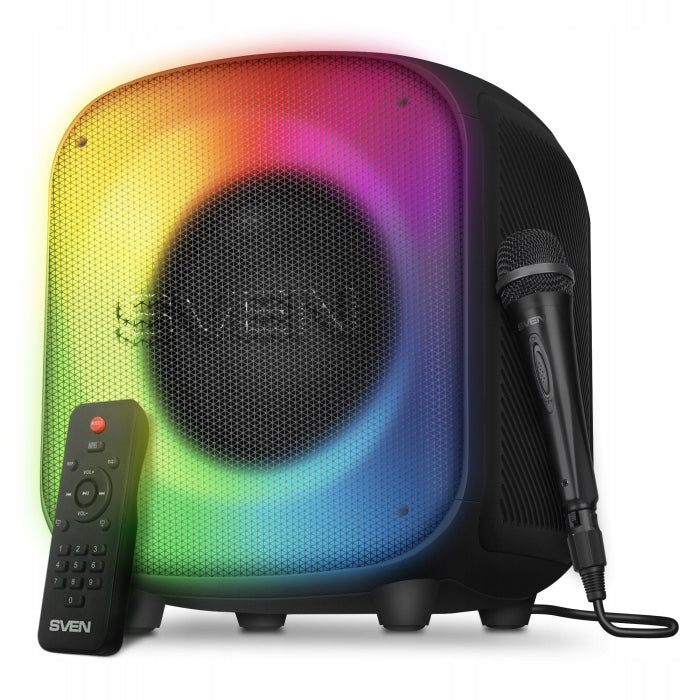 SVEN PS-555 wireless speaker portable 65W bluetooth karaoke microphone