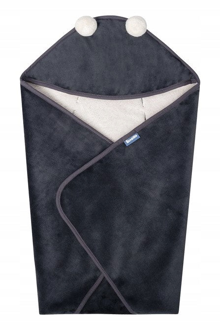 SWADDLE FOR CAR SEAT PLUSH 75X75 GRAPHITE