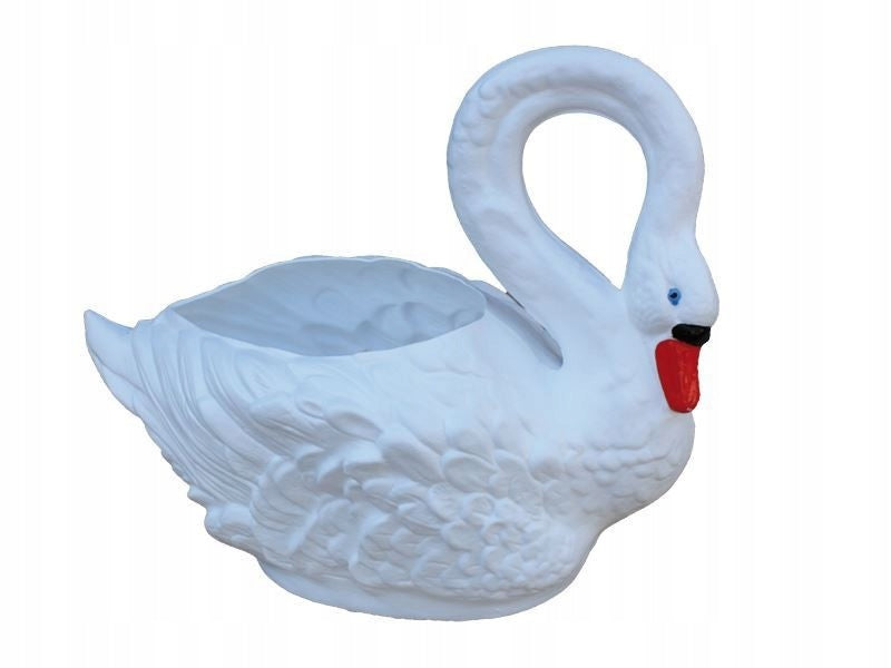 SWAN GARDEN FIGURE LARGE PLANTER DECORATIVE COVER FOR FLOWERS 50CM Manufacturer code c61d