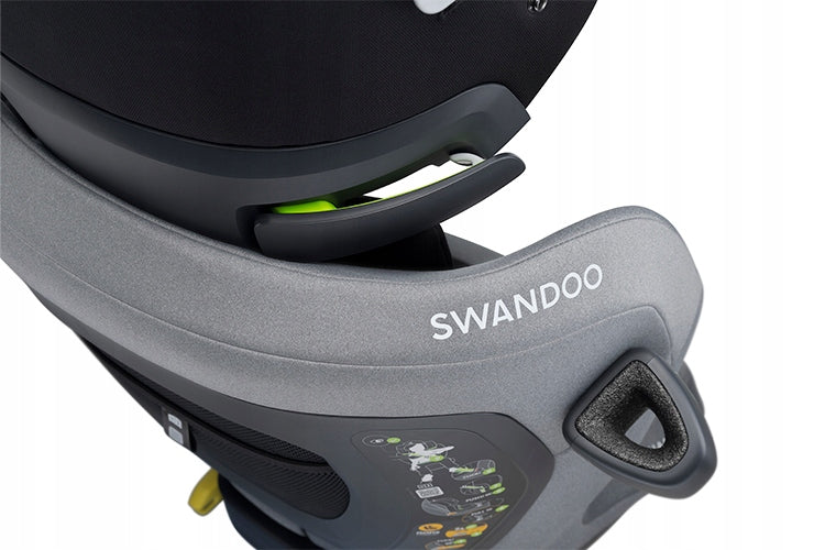 SWANDOO CAR SEAT 15-36 KG CHARLIE I-SIZE FOR CHILD ADAC 4 Color gray