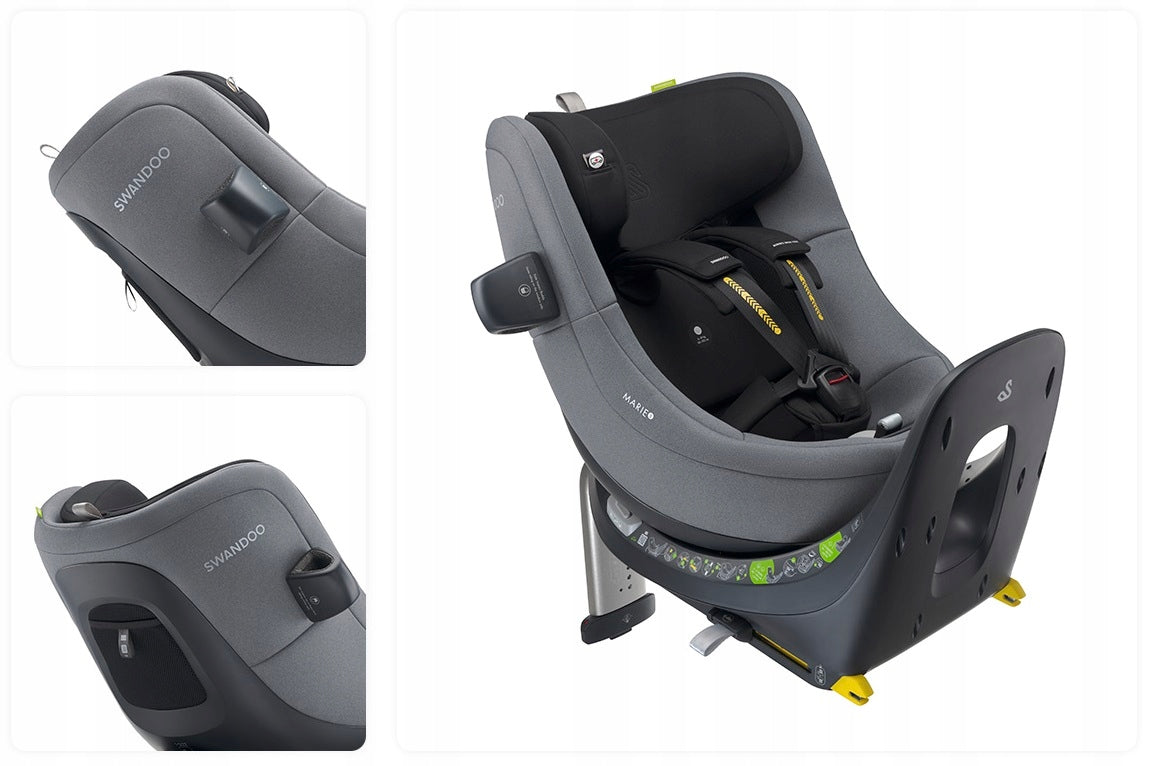 SWANDOO MARIE 5 I-SIZE SWIVEL SEAT 360 0-18 KG TO 4 YEARS RWF FWF GREY Manufacturer code 41977