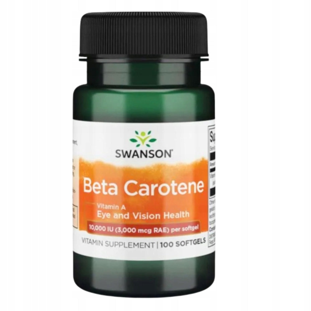 SWANSON BETA CAROTENE 10.000IU 100 kaps VITAMIN A HAIR SKIN NAILS