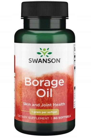 SWANSON BORAGE OIL Borage oil 1000 mg 60 kaps INFLAMMATION Skin