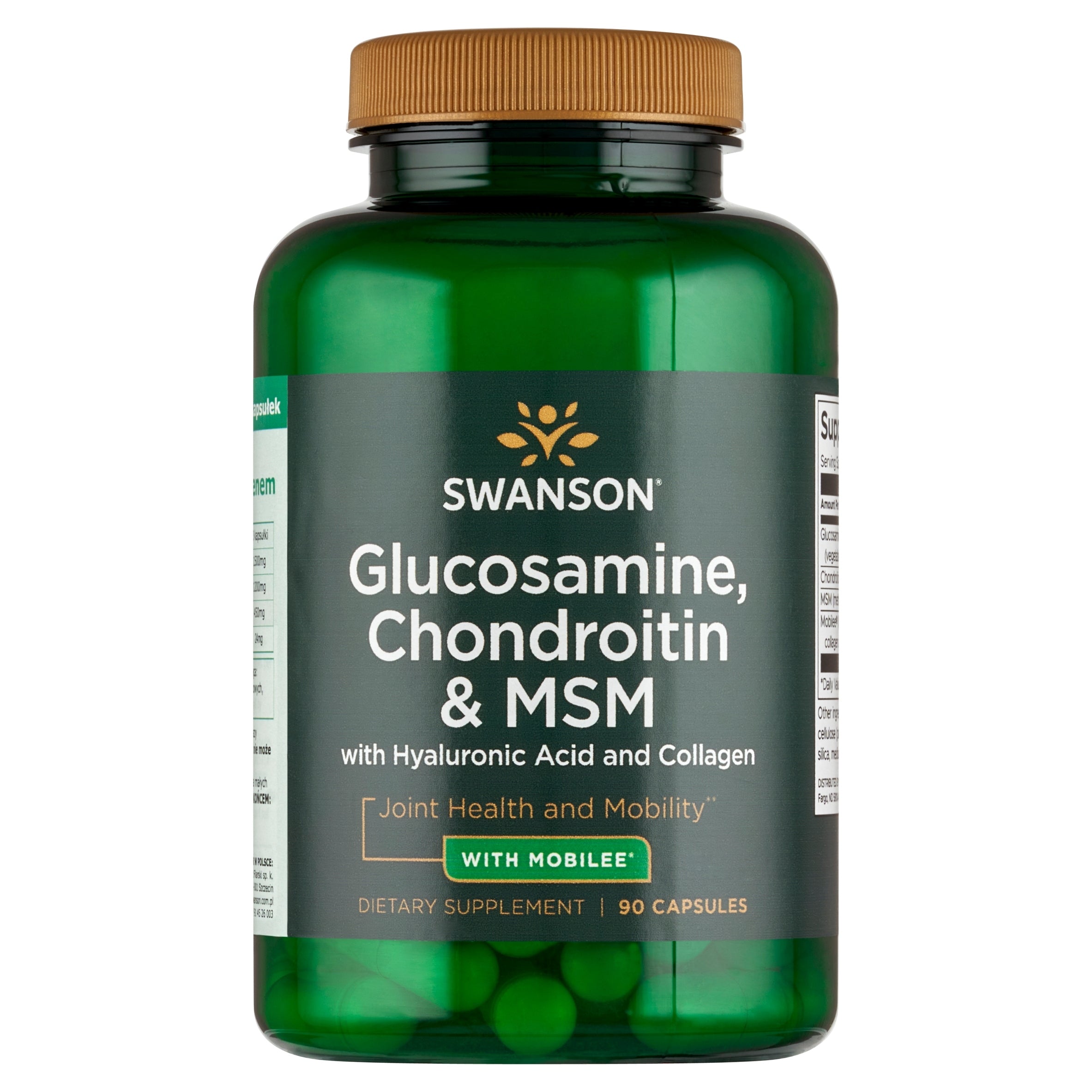 SWANSON Glucosamine Chondroitin MSM Hyaluronic Acid COLLAGEN 90 kaps JOINTS Expiration date not specified