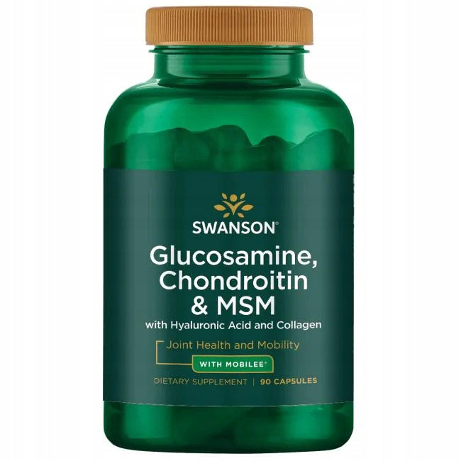 SWANSON Glucosamine Chondroitin MSM Hyaluronic Acid COLLAGEN 90 kaps JOINTS