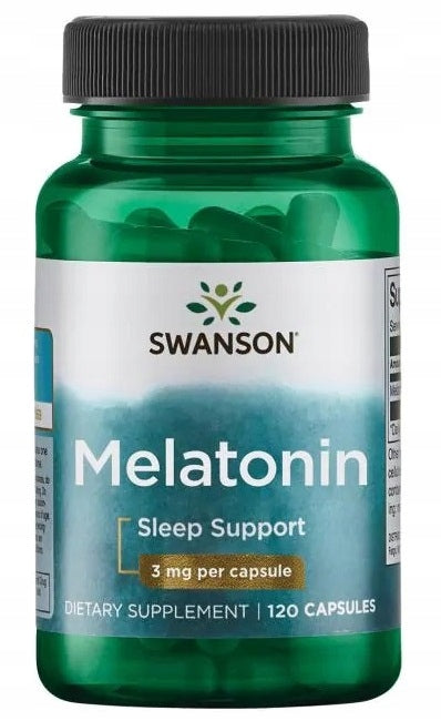 SWANSON Melatonin 3mg Forte 120 kaps Strong Deep Sleep Sleeping USA