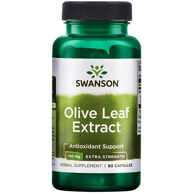 SWANSON OLIVE LEAF 750 Olive Leaf Candida VIRUSES 60 capsules