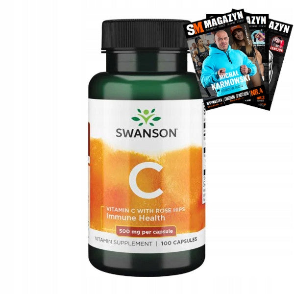 SWANSON VITAMIN C500 + WILD ROSE 100caps CHOLESTEROL RESISTANCE