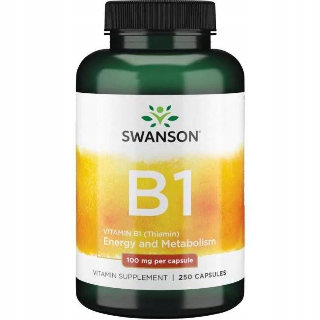 SWANSON Vitamin B-1 thiamine B1 100mg 250 capsules ENERGY METABOLISM