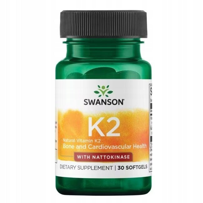 SWANSON Vitamin K2 + Nattokinase 30 capsules HEALTHY BONES Heart