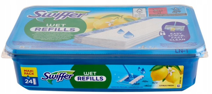 SWIFFER WET REFILLS REFILLS DAMP FLOOR CLOTHS 48 Pcs For Mop