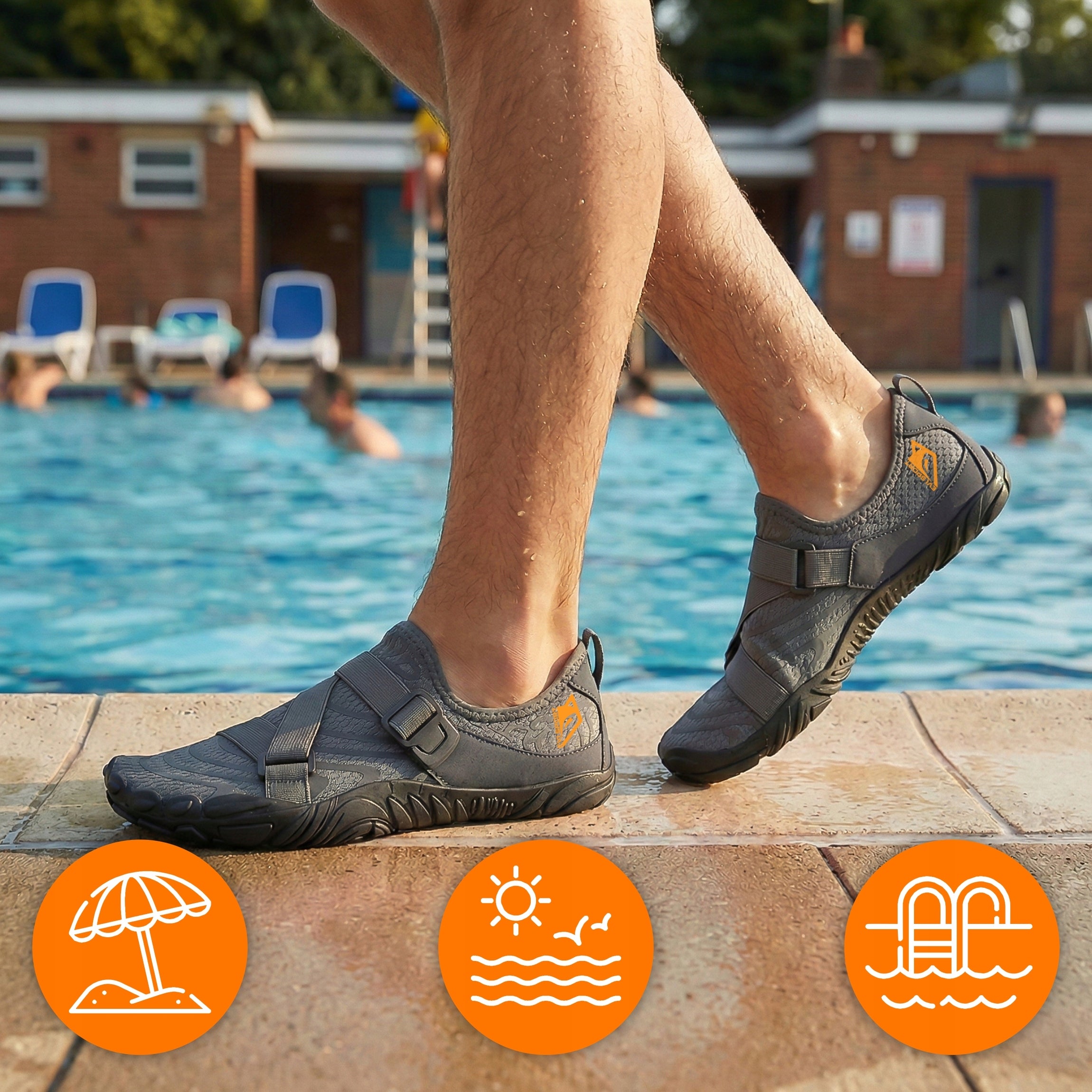 SWIMMING AND WALKING WATER SHOES MEN'S SEA URCHINS HARD SOLE STRAP 43 Kind shoes